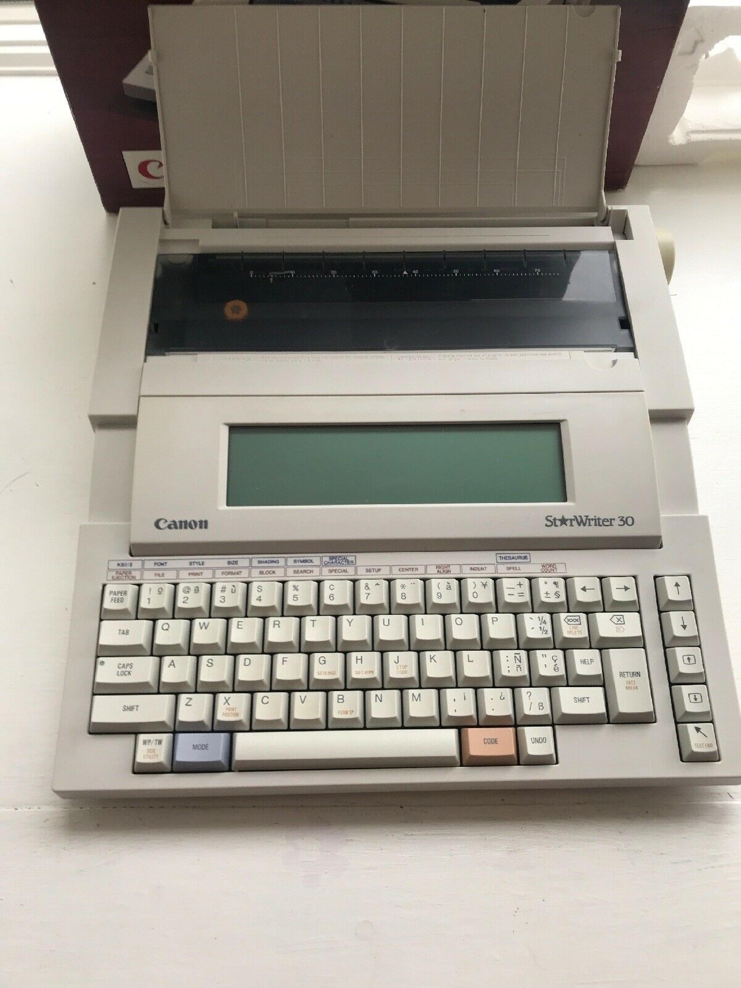 CANON STARWRITER 30 STARWRITER 30 WORKING AND TESTED WORD PROCESSOR WITH PRINTER COMBINATION