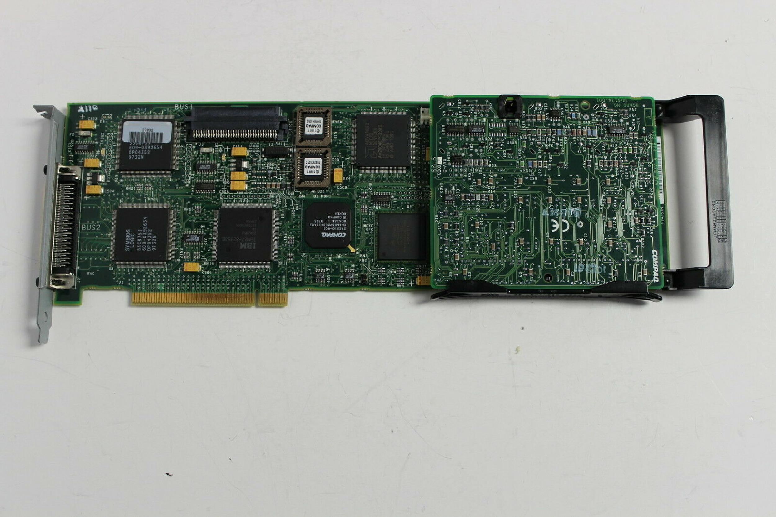 COMPAQ / HEWLETT PACKARD / HP 295243-001 68PIN SCSI RAID CONTROLLER 2DH ARRAY PCI WITH BATTERY CARD