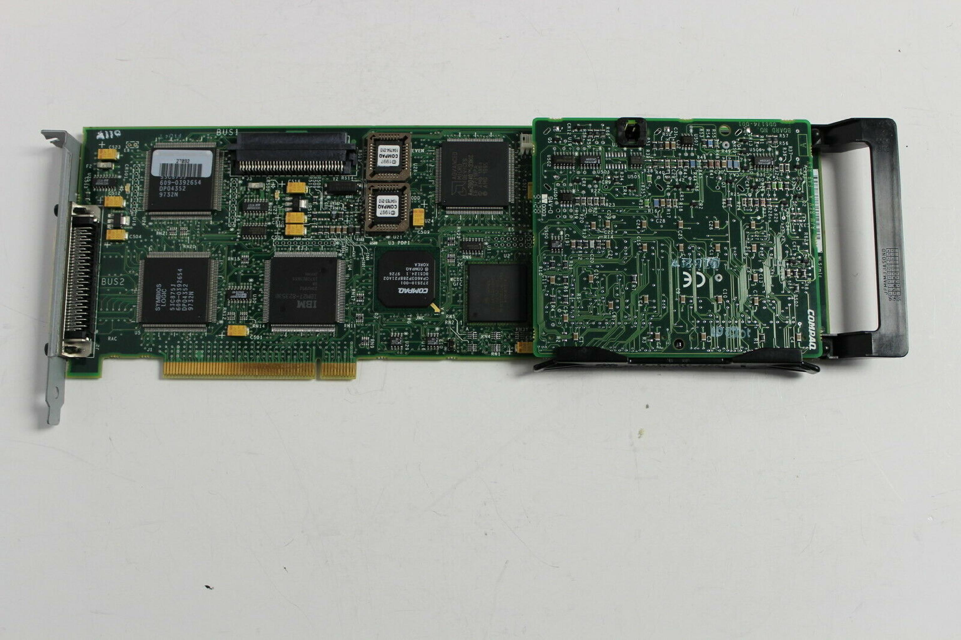 COMPAQ / HEWLETT PACKARD / HP 007276-001 68PIN SCSI RAID CONTROLLER 2DH ARRAY PCI WITH BATTERY CARD