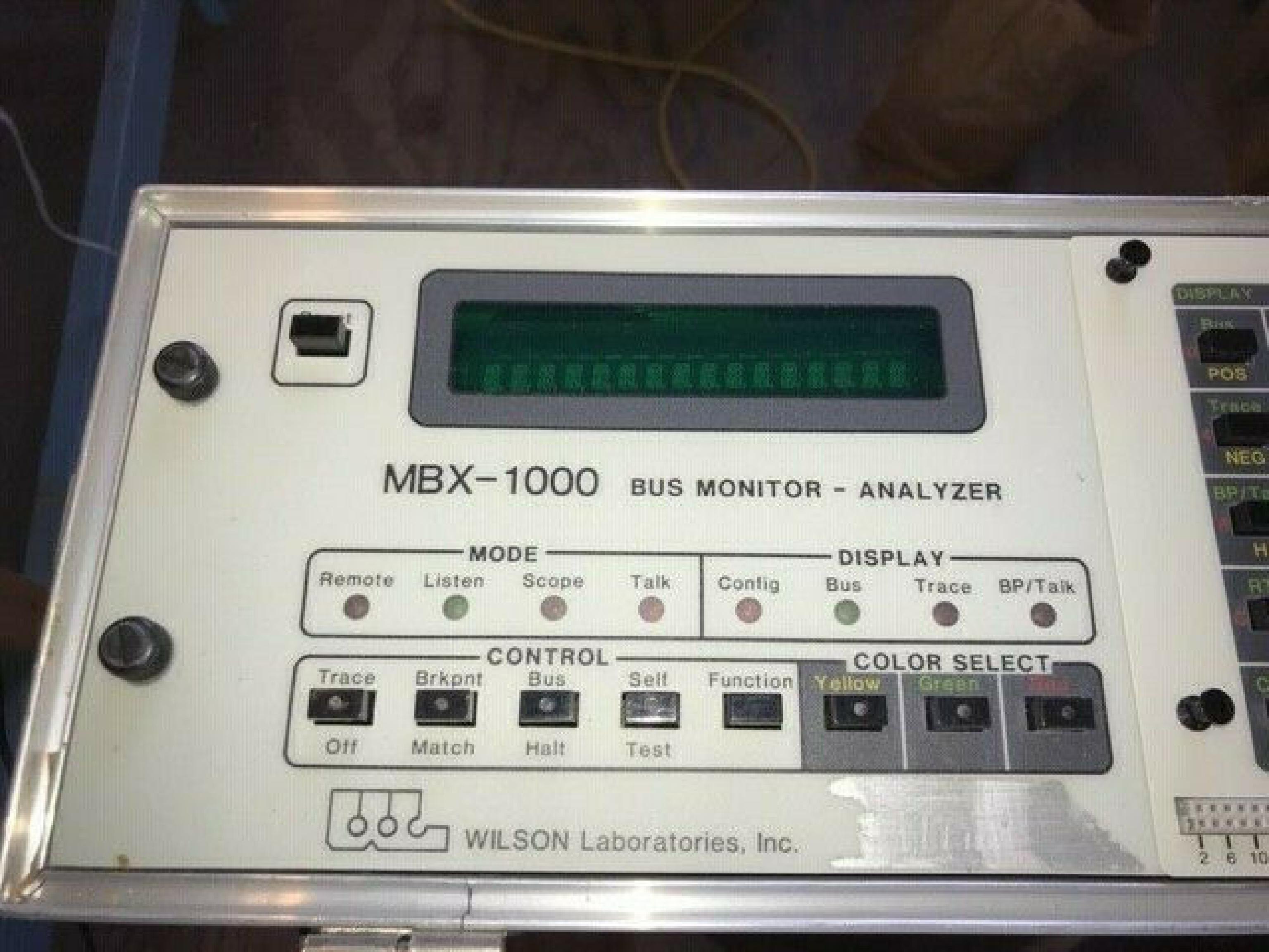 WILSON LABORATORIES INC. MBX-1000 BUS MONITOR-ANALYZER