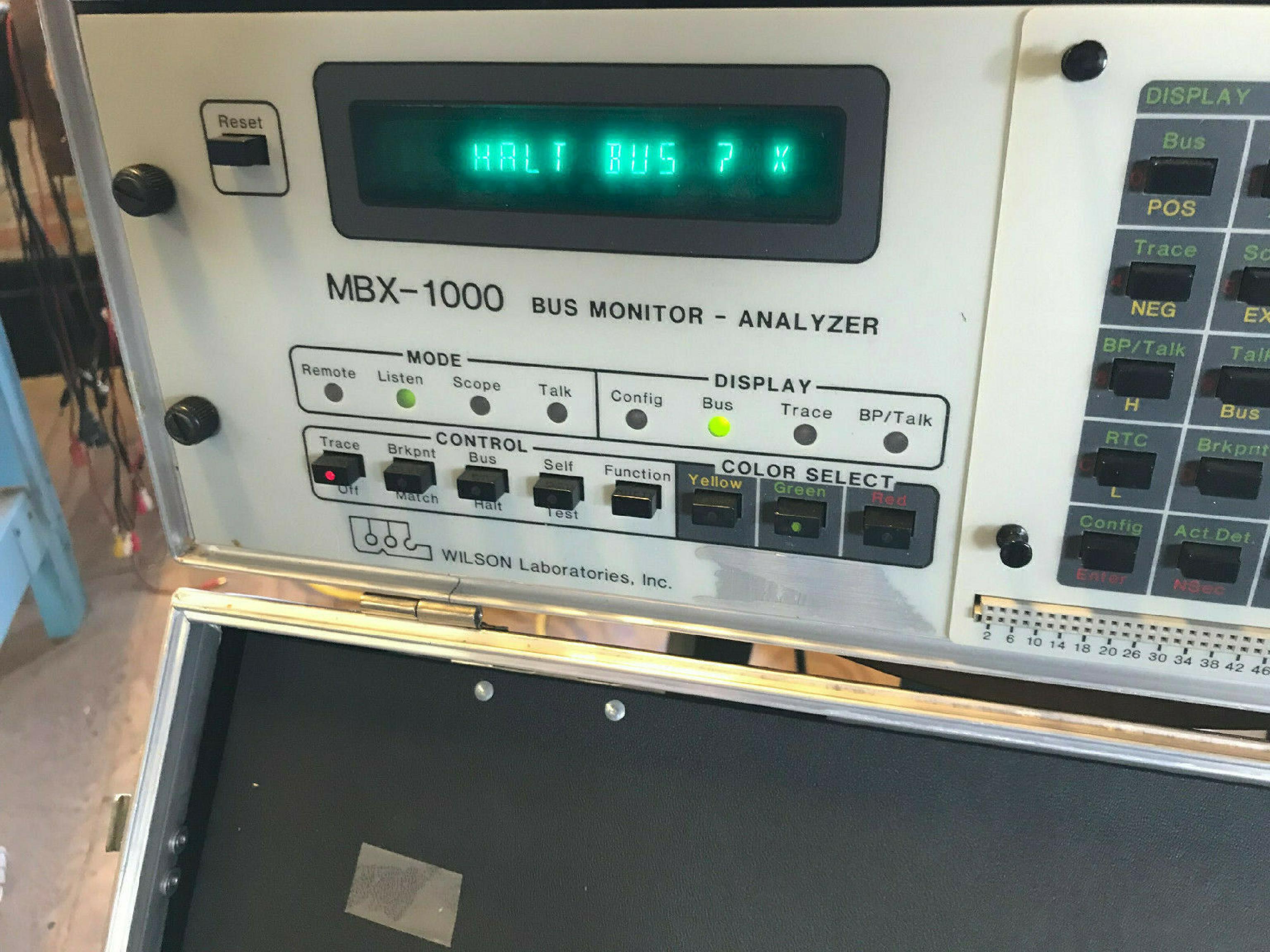 WILSON LABORATORIES INC. MBX-1000 BUS MONITOR-ANALYZER