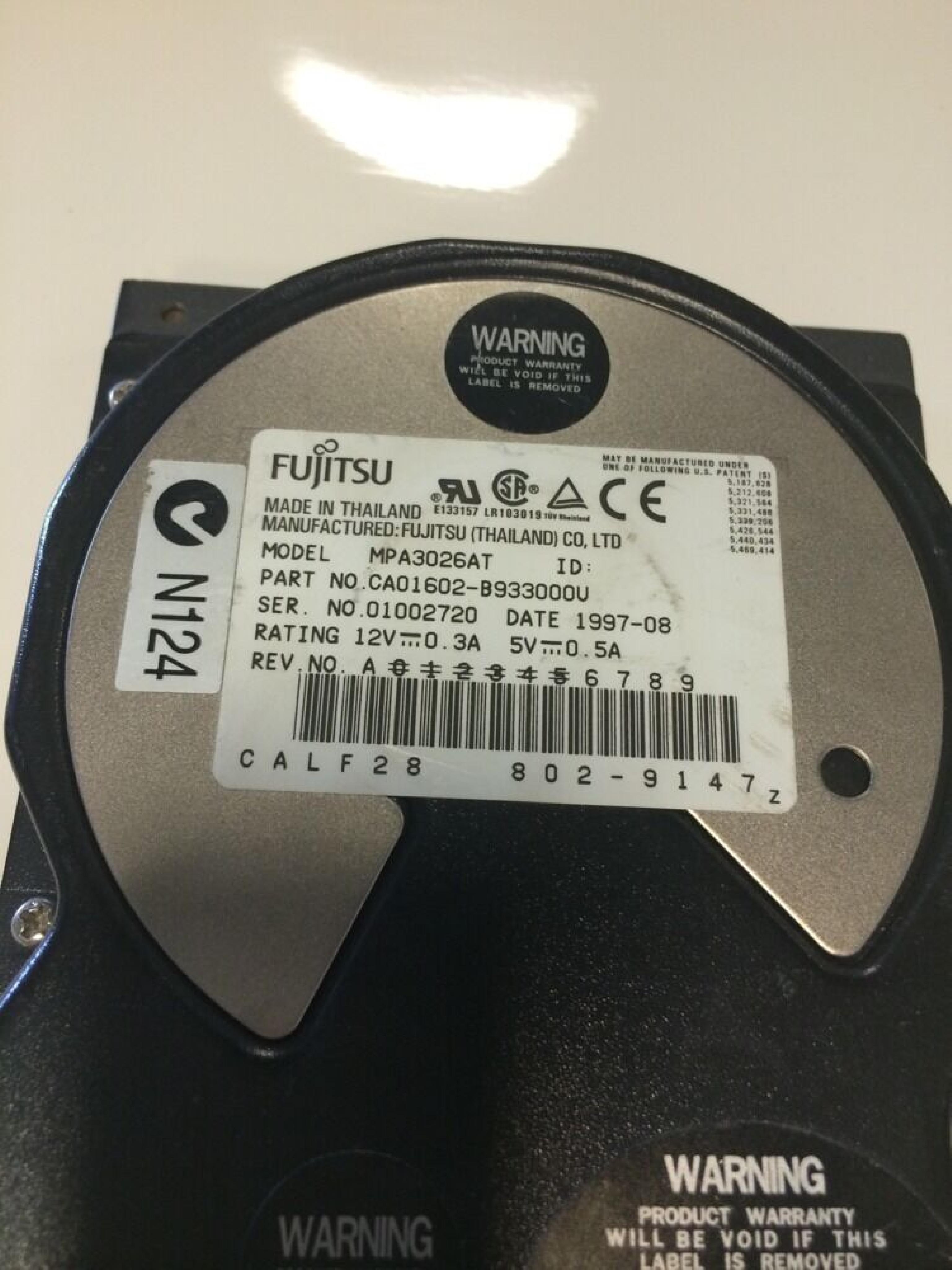 FUJITSU MPA3026AT 2.6GB 3.5 INCH IDE DRIVE - HP SERVICE SPARE