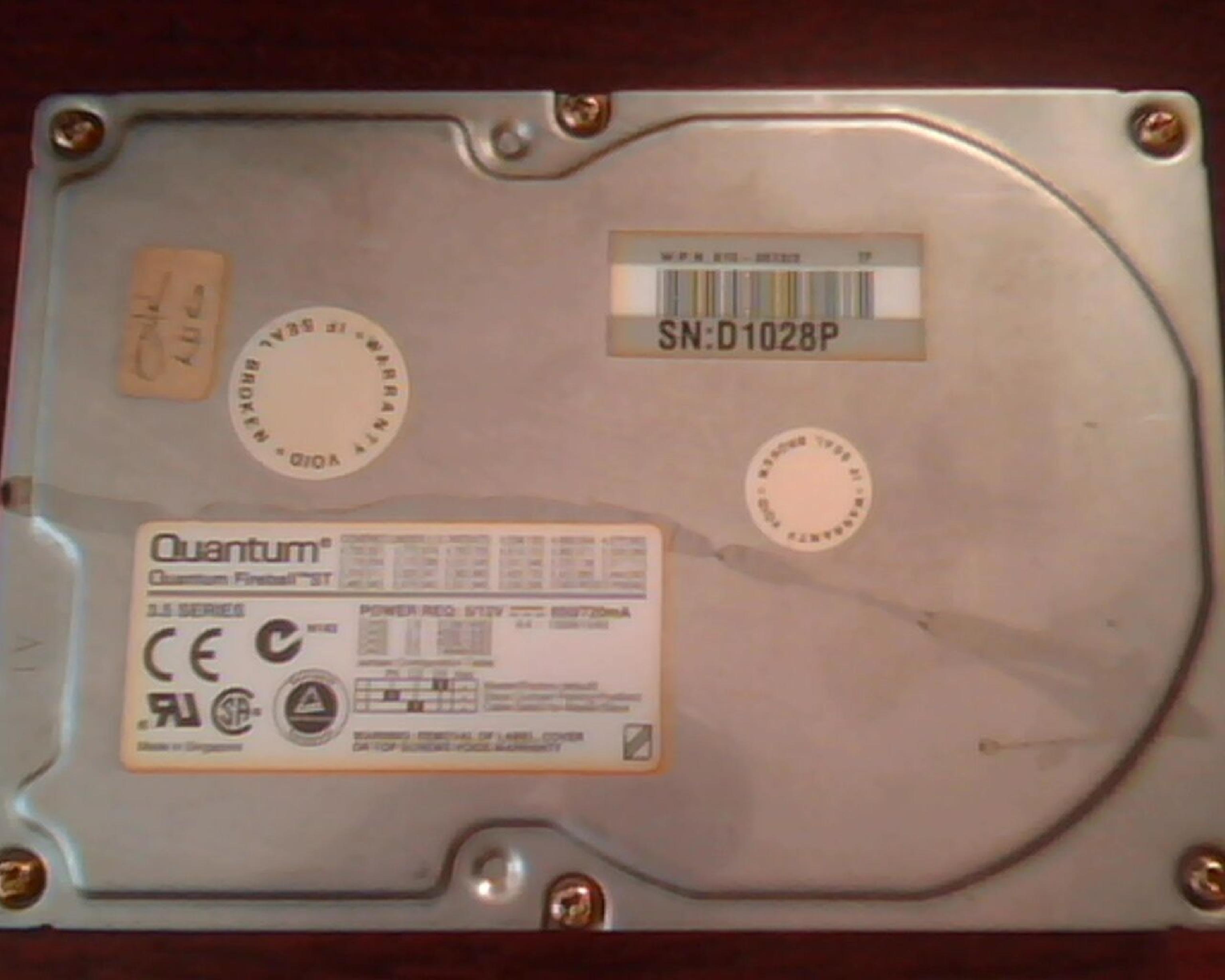 QUANTUM ST21A011 2.1GB 3.5 INCH IDE DRIVE - HP SERVICE SPARE