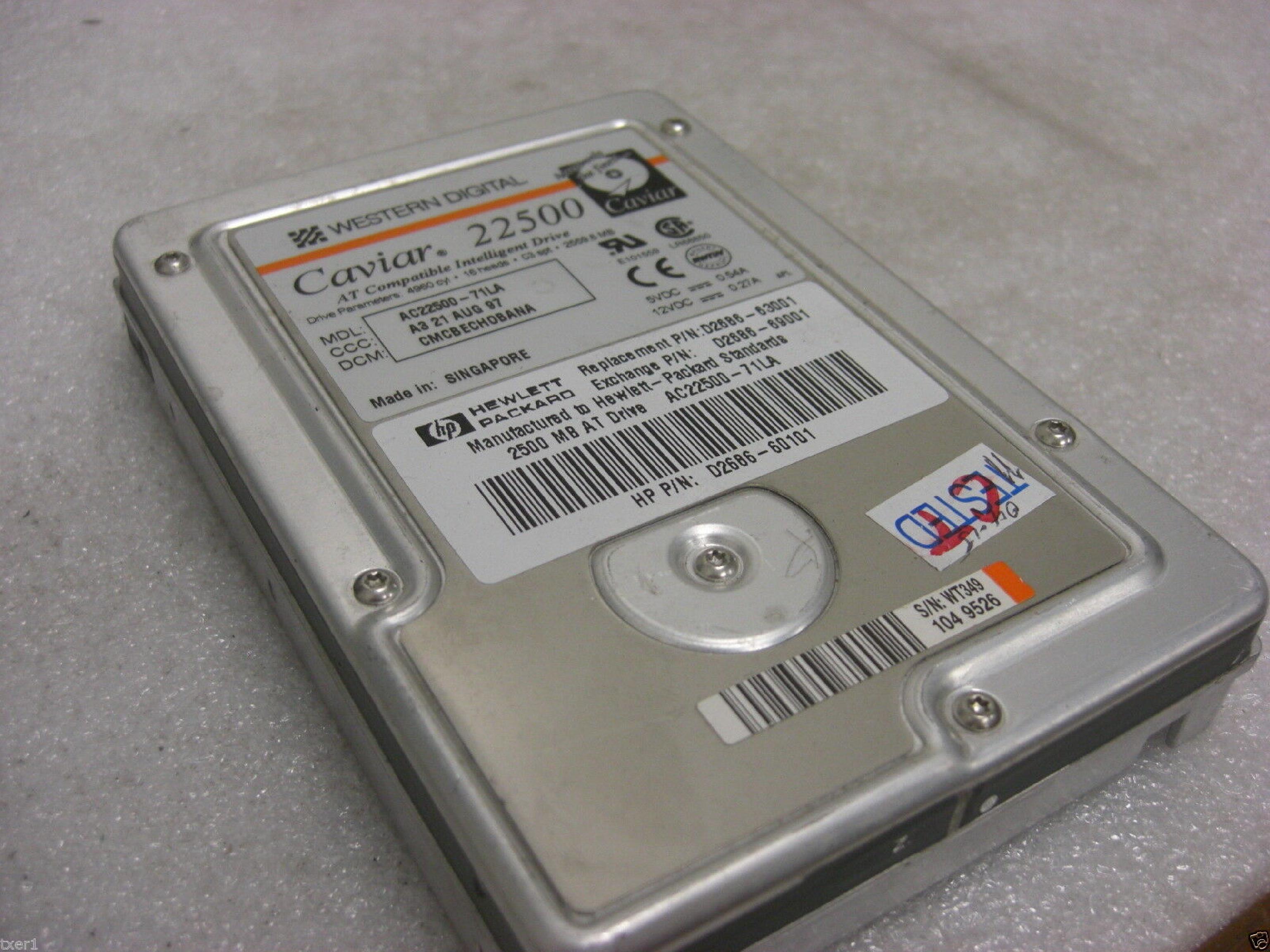 WESTERN DIGITAL / WD AC22500-71LA 2.5GB 3.5 INCH IDE DRIVE - HP SERVICE SPARE