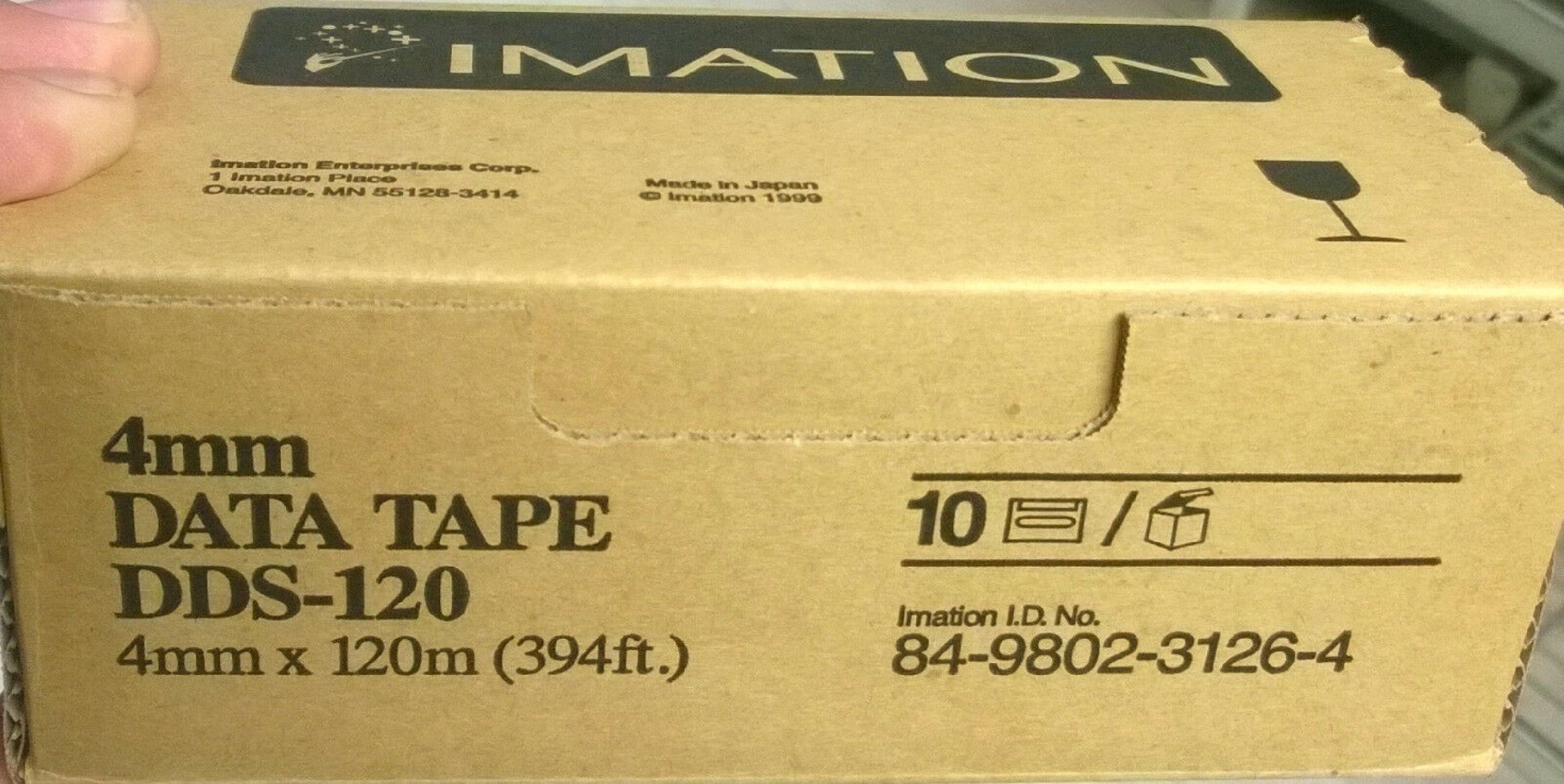 3M / IMATION DDS-120 DAT CASSETTE 4MM DATA TAPE