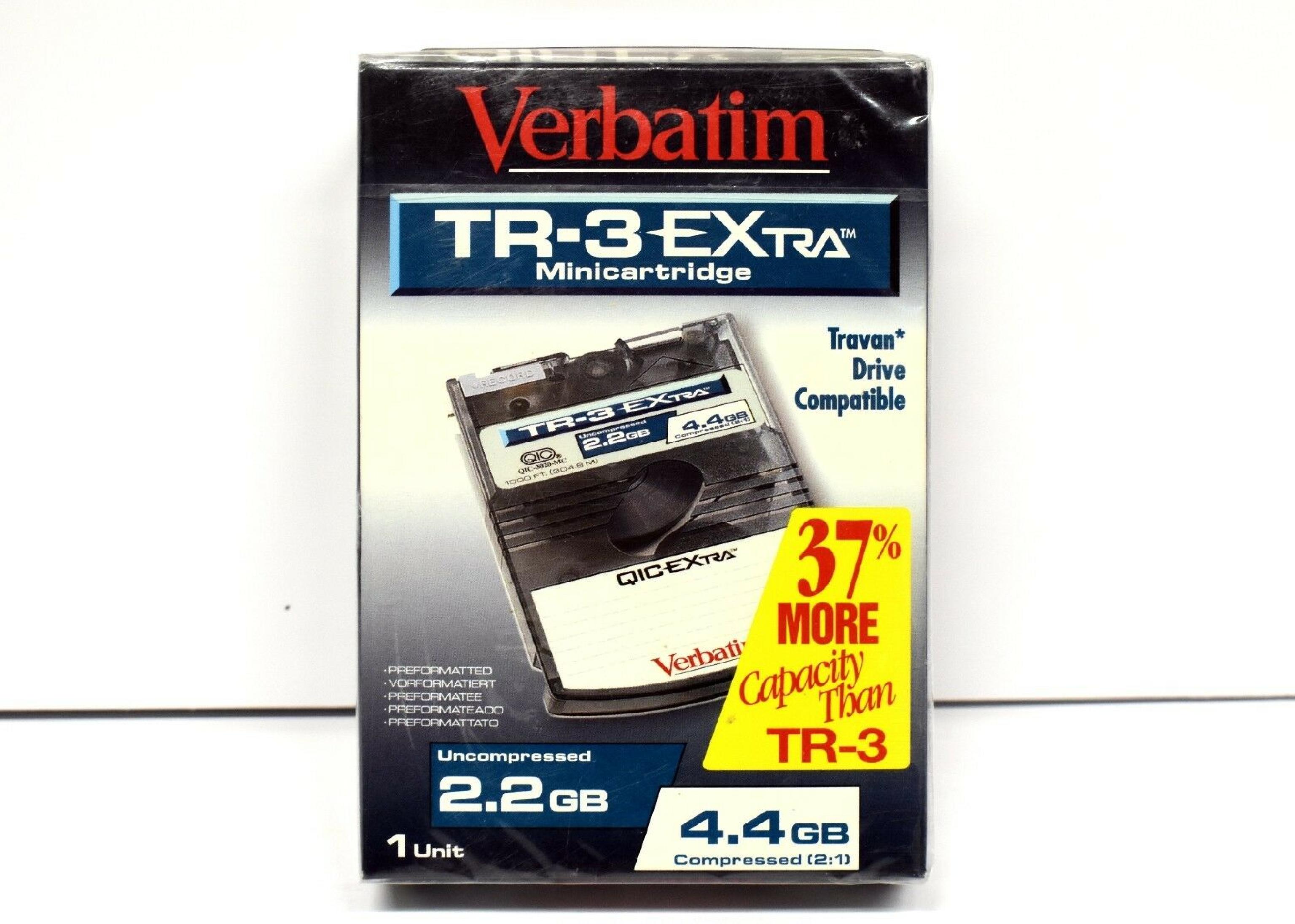 VERBATIM TR-3 EXTRA QIC-3020-MC 2.2GB/4.4GB TAPE CARTRIDGE