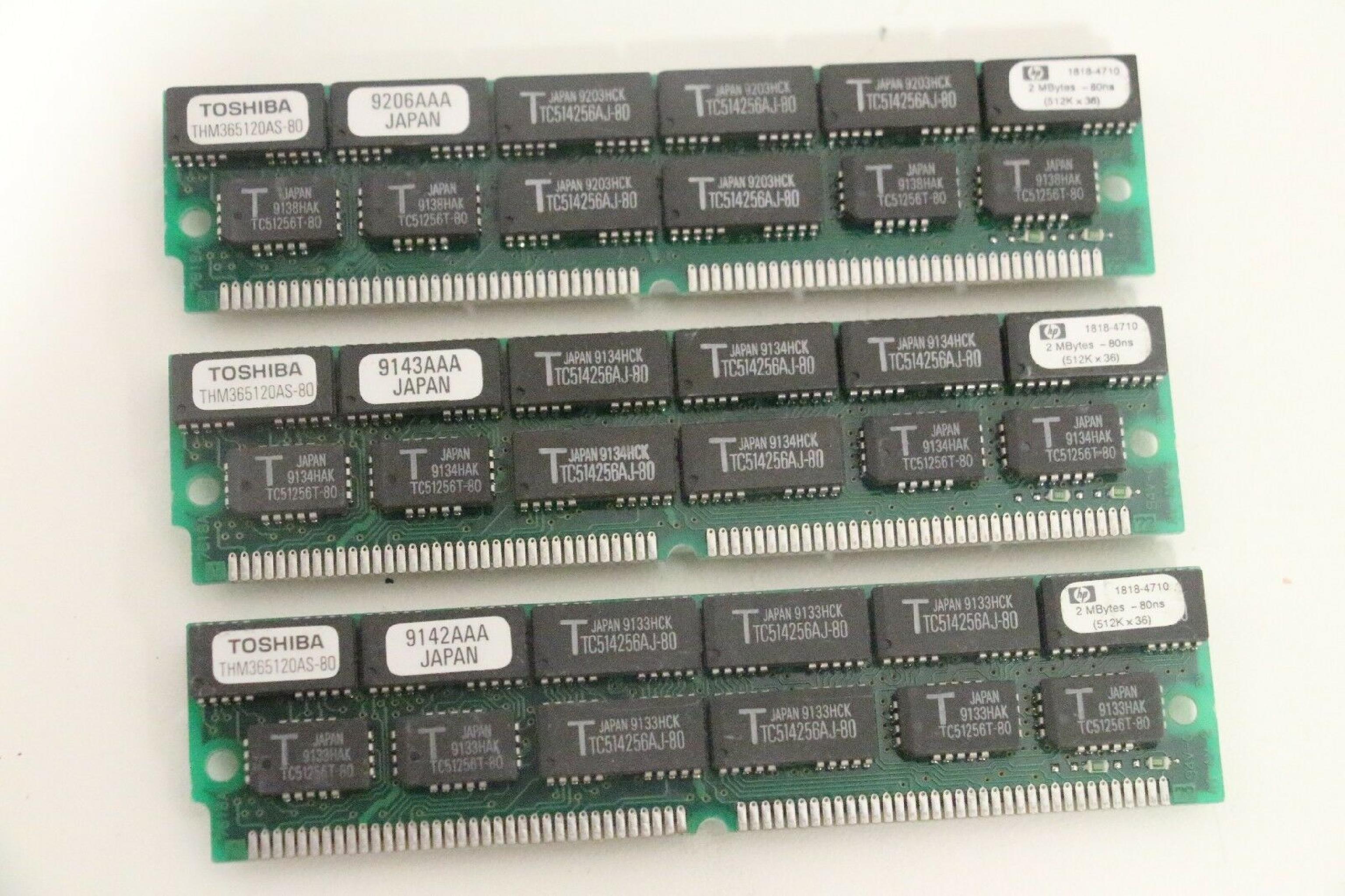 TOSHIBA THM365120AS-80 30PIN SIMM WITH PARITY