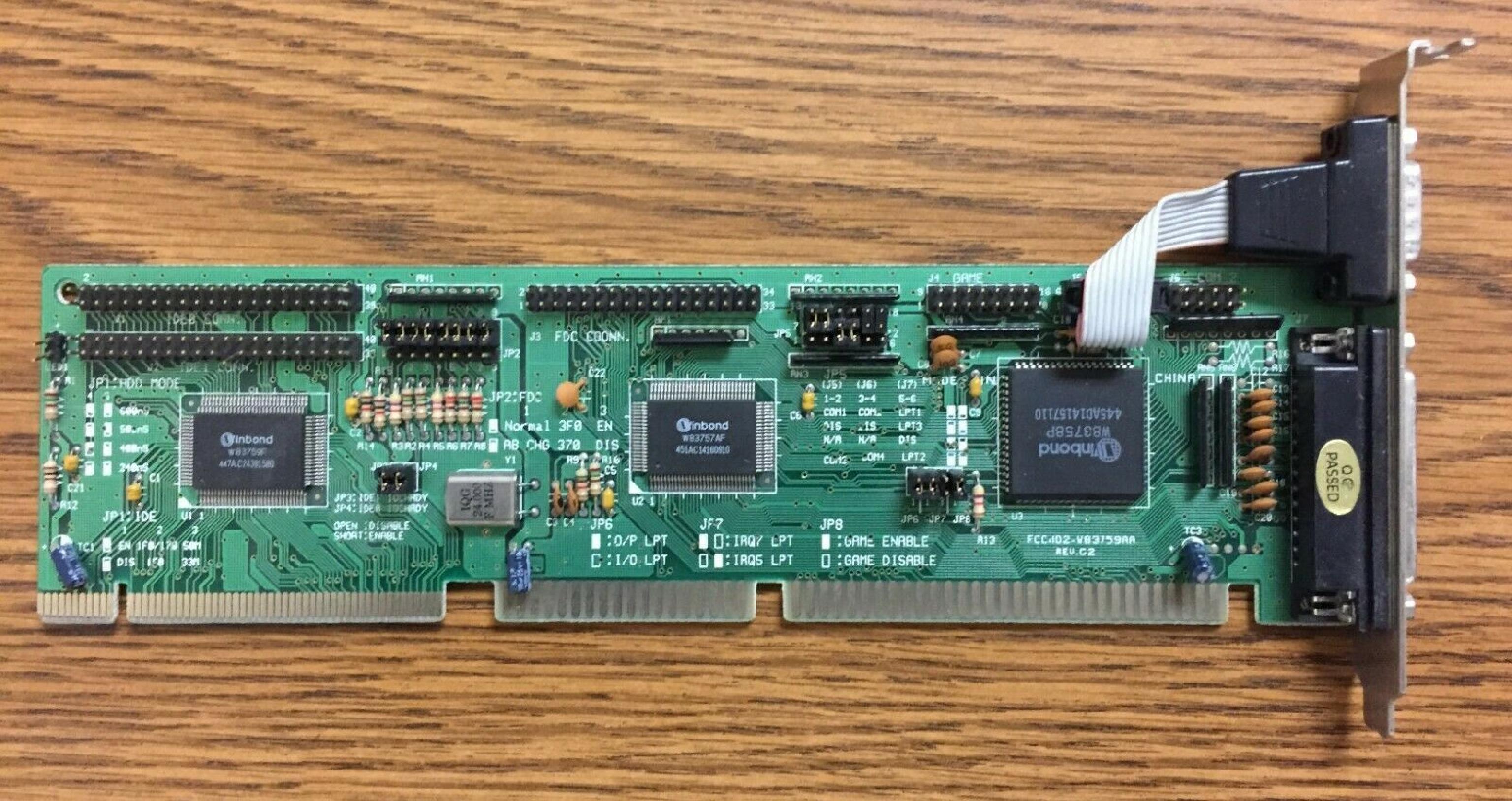 WINBOND VL459GW VESA VLB IDE I/O CARD