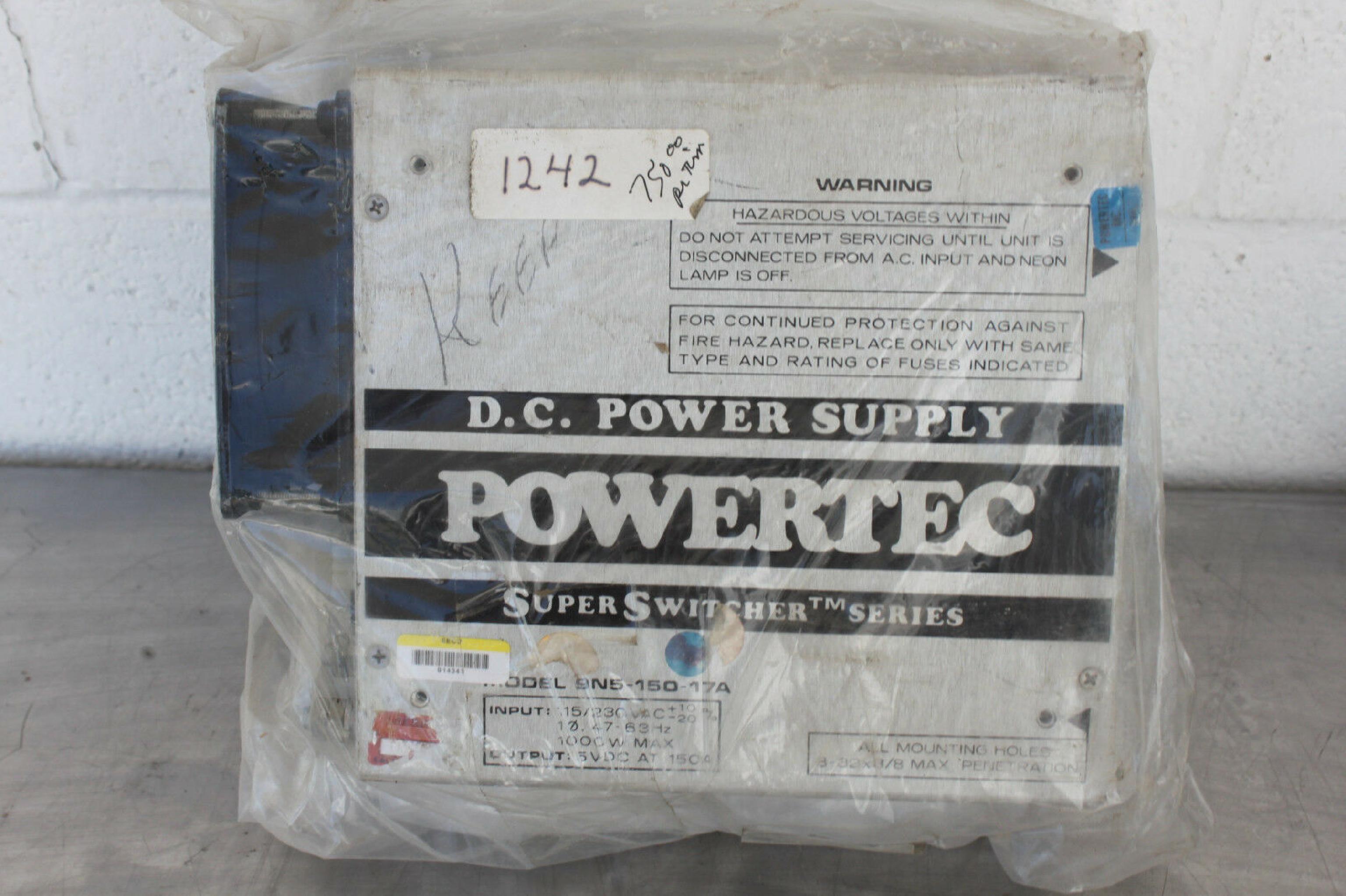 POWERTEC INC. 9N5-150-17A MAINFRAME POWER SUPPLY SUPER SWITCHER SERIES