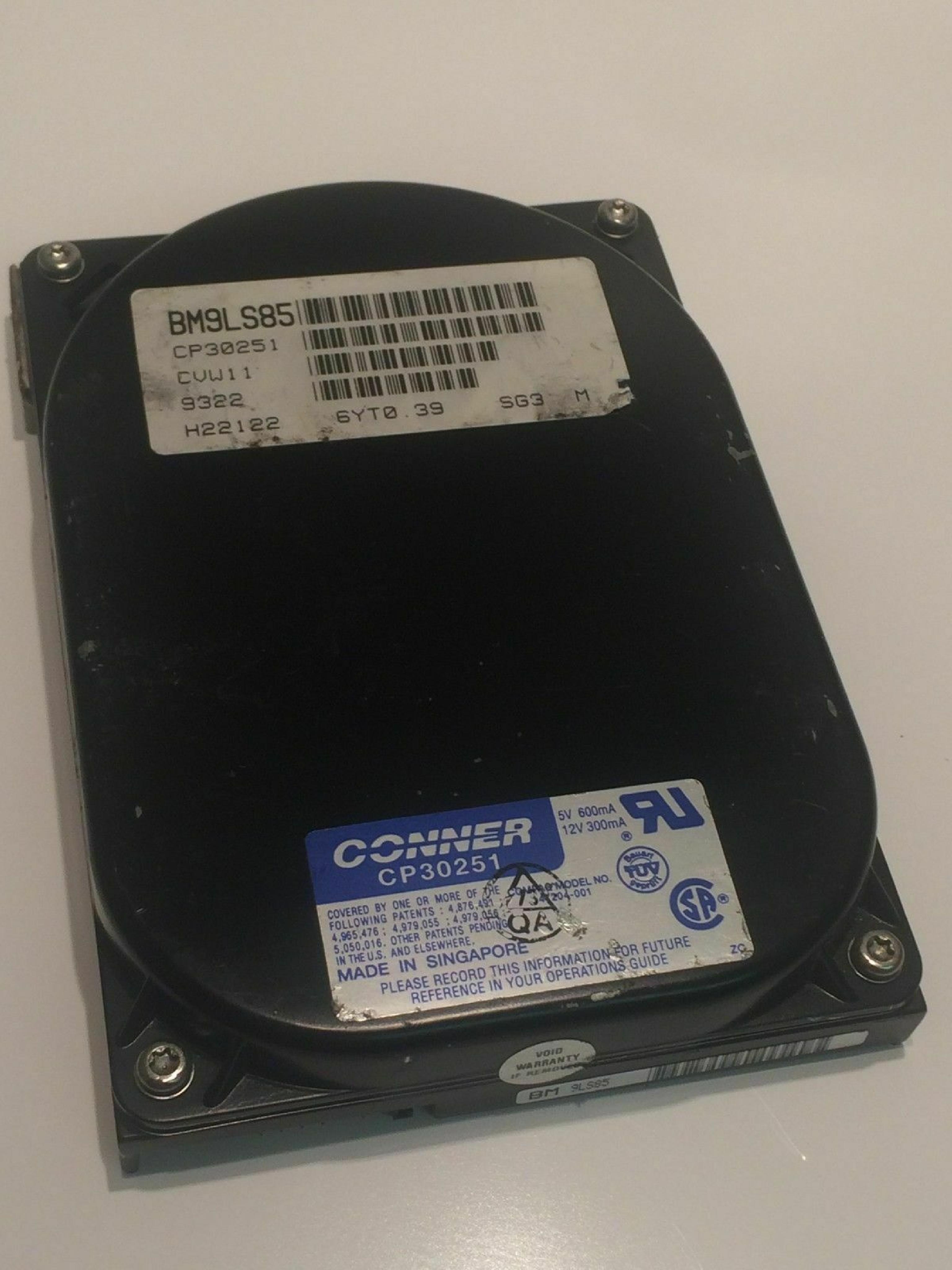 CONNER / SEAGATE CP30251 3.5 INCH IDE HARD DRIVE