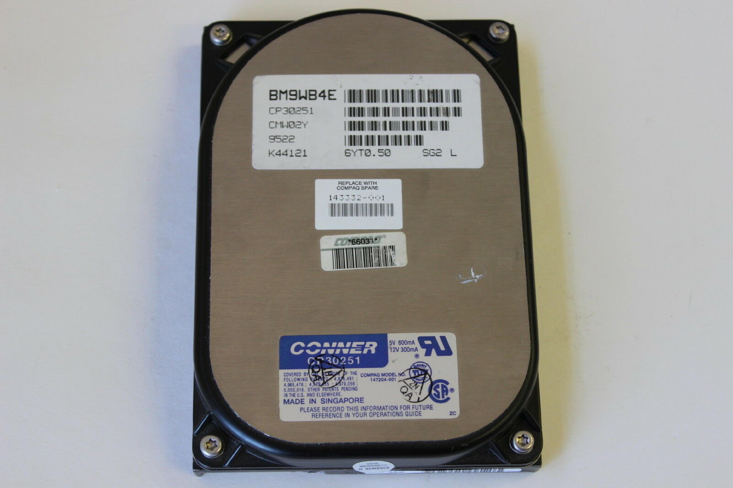 CONNER / SEAGATE CP30251 3.5 INCH IDE HARD DRIVE