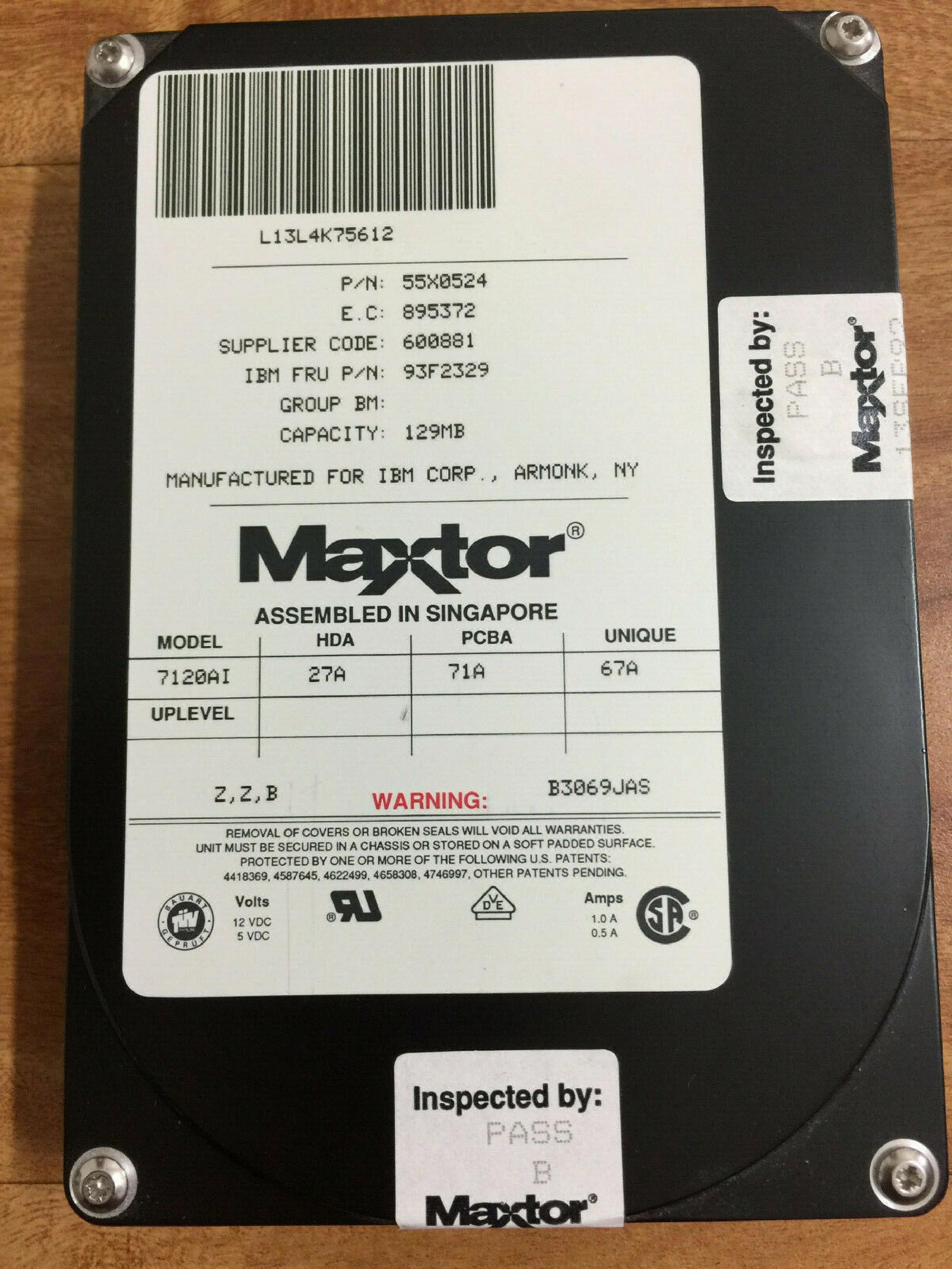 MAXTOR 93F2329 LEGACY DRIVE