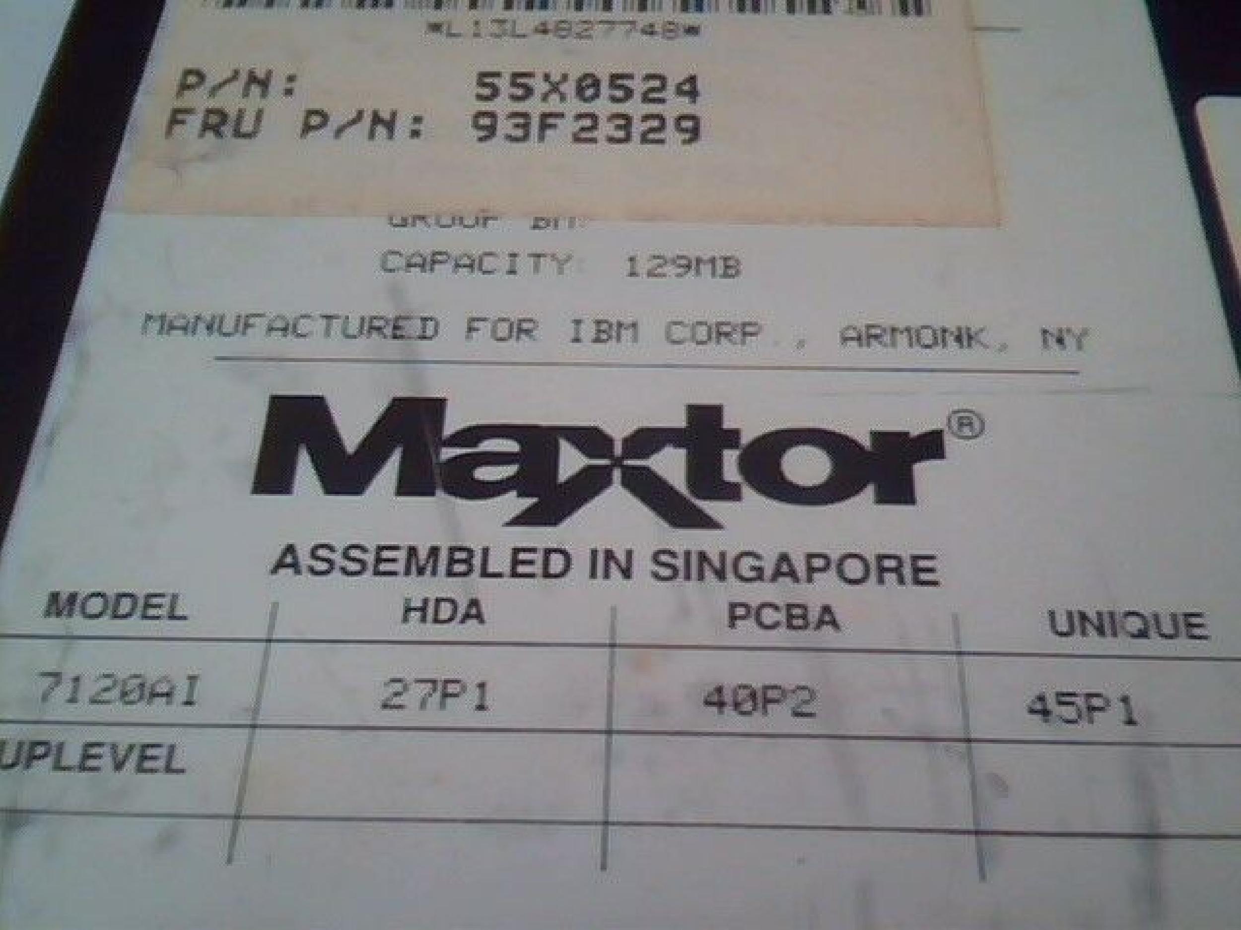 MAXTOR 93F2329 LEGACY DRIVE