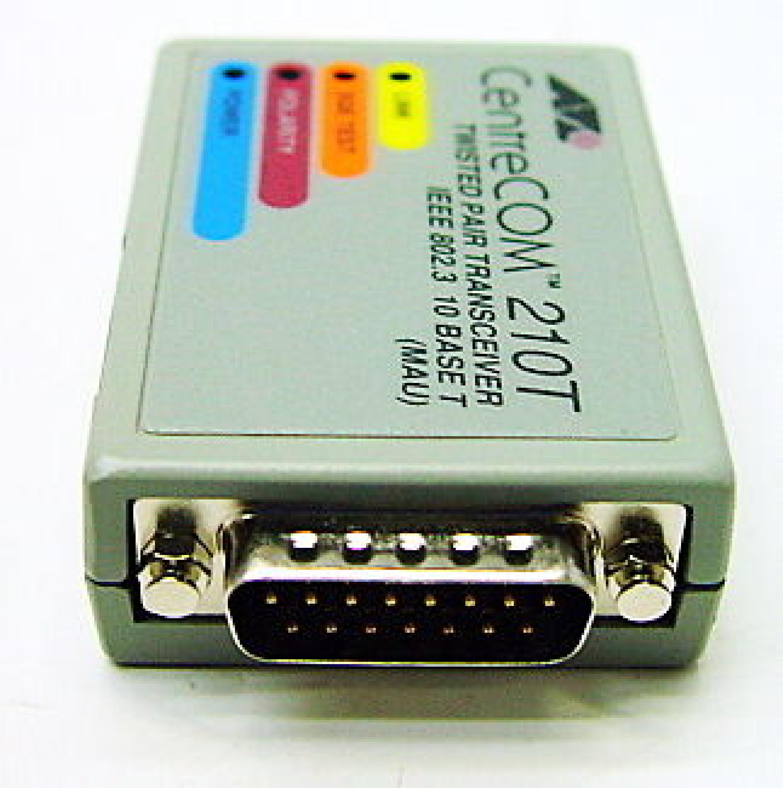 ALLIED TELESYSTEMS AT-210T-05 TWISTED PAIR TRANSCEIVER RJ45, 10BT TO AUI 10B5