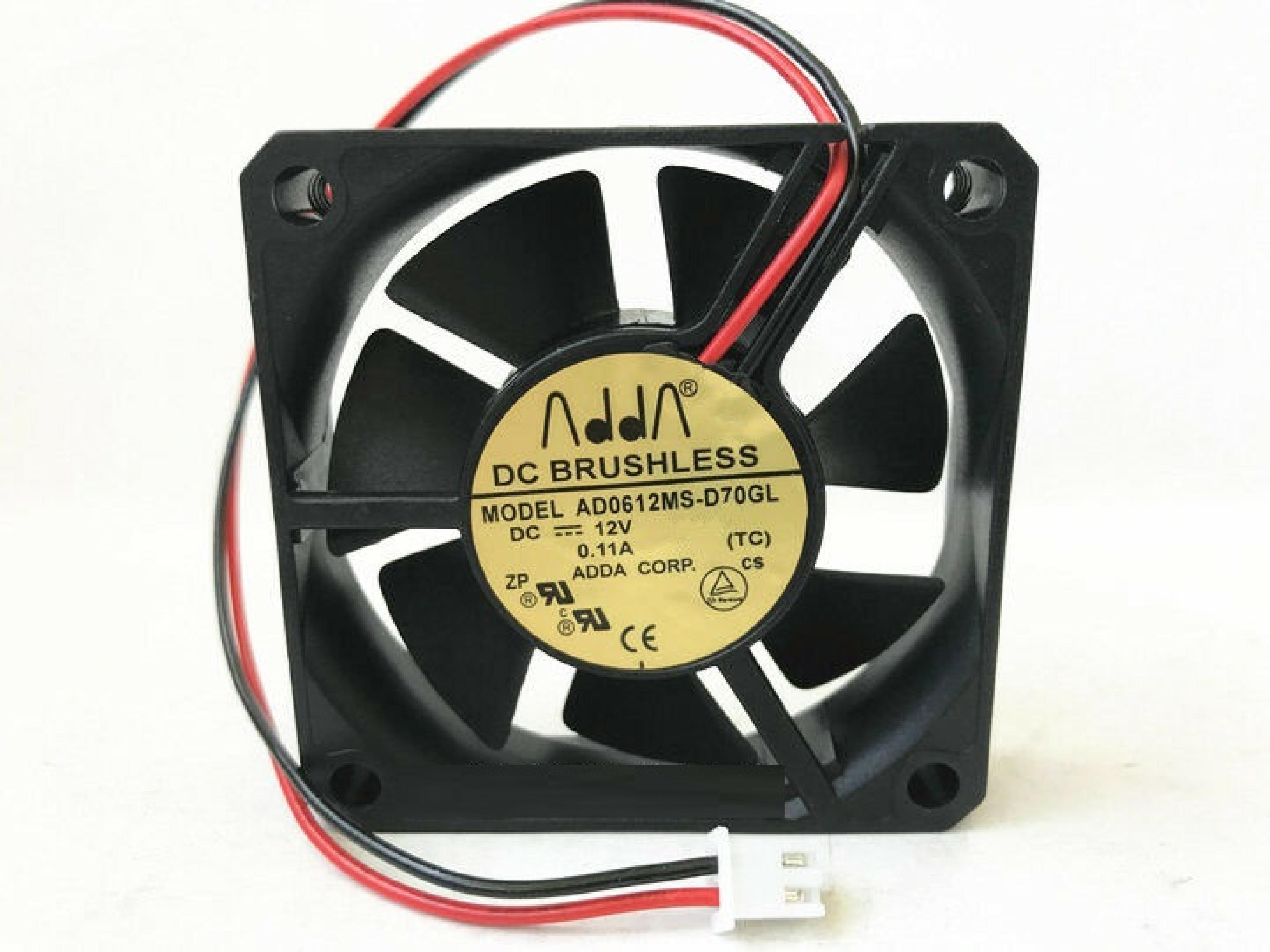 ADDA CORP. AD0612MS-D70GL 60MM FAN 12V .11A DC BRUSHLESS 15MM THICK