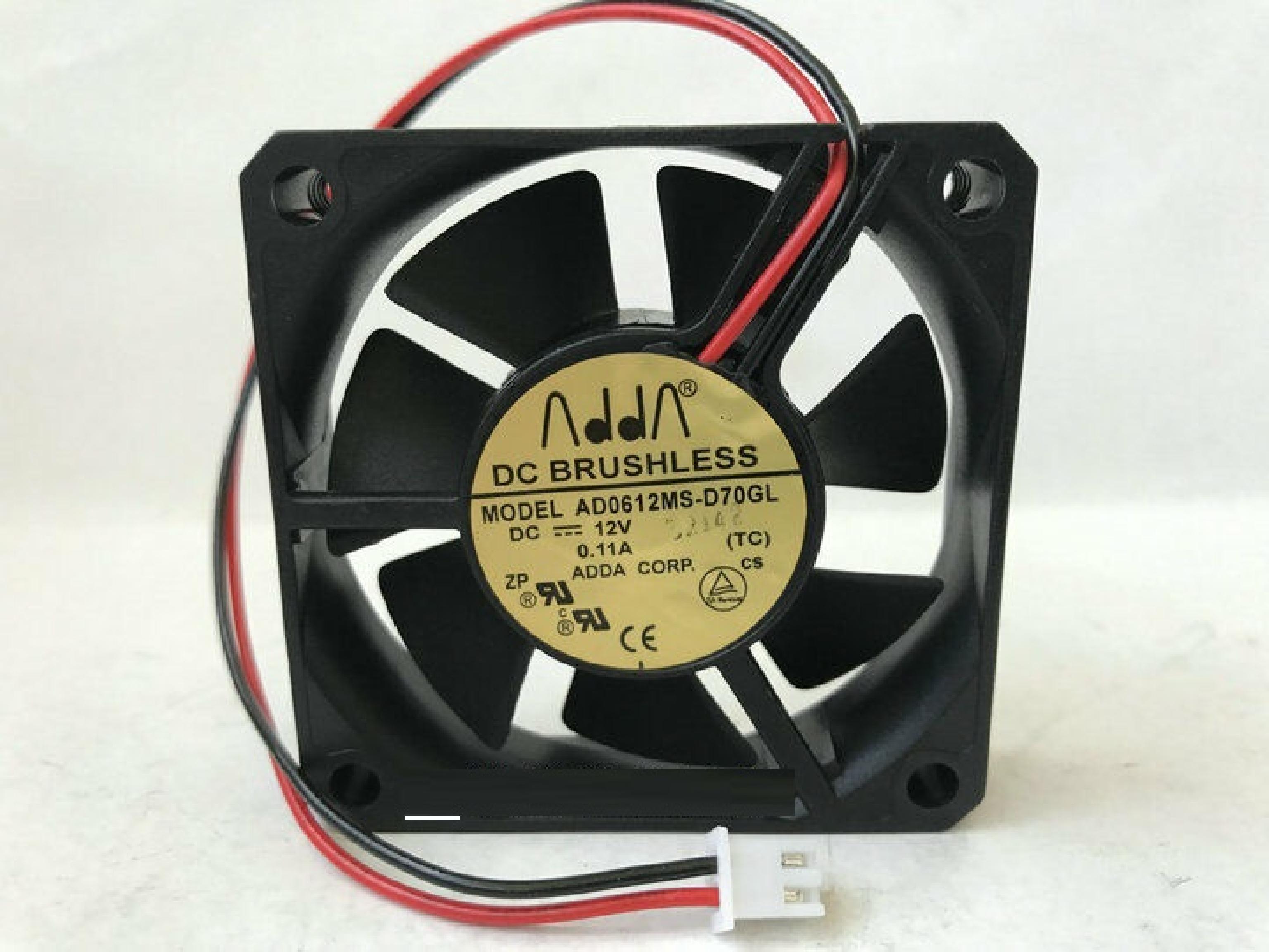 ADDA CORP. AD0612MS-D70GL 60MM FAN 12V .11A DC BRUSHLESS 15MM THICK