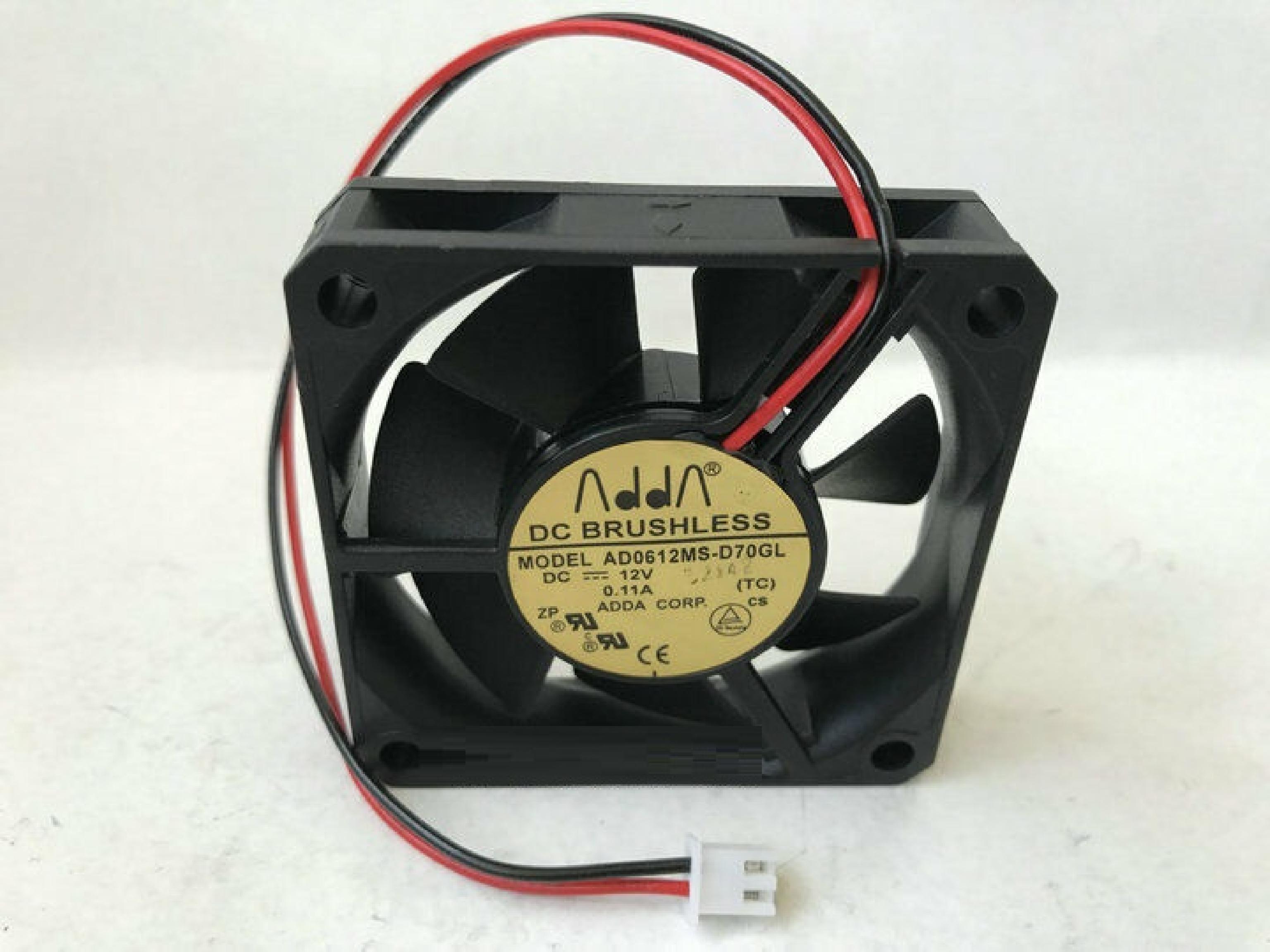 ADDA CORP. AD0612MS-D70GL 60MM FAN 12V .11A DC BRUSHLESS 15MM THICK