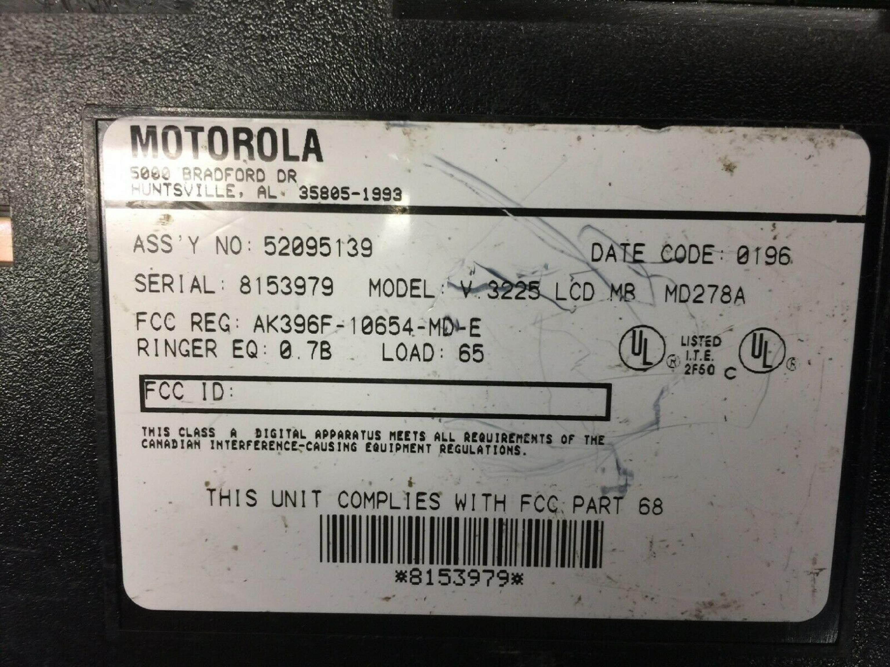 BLACK BOX / UDS / MOTOROLA MODEM 325 EXTERNAL MODEM SYNC/ASYNC LEASED/DIAL UP V.3225