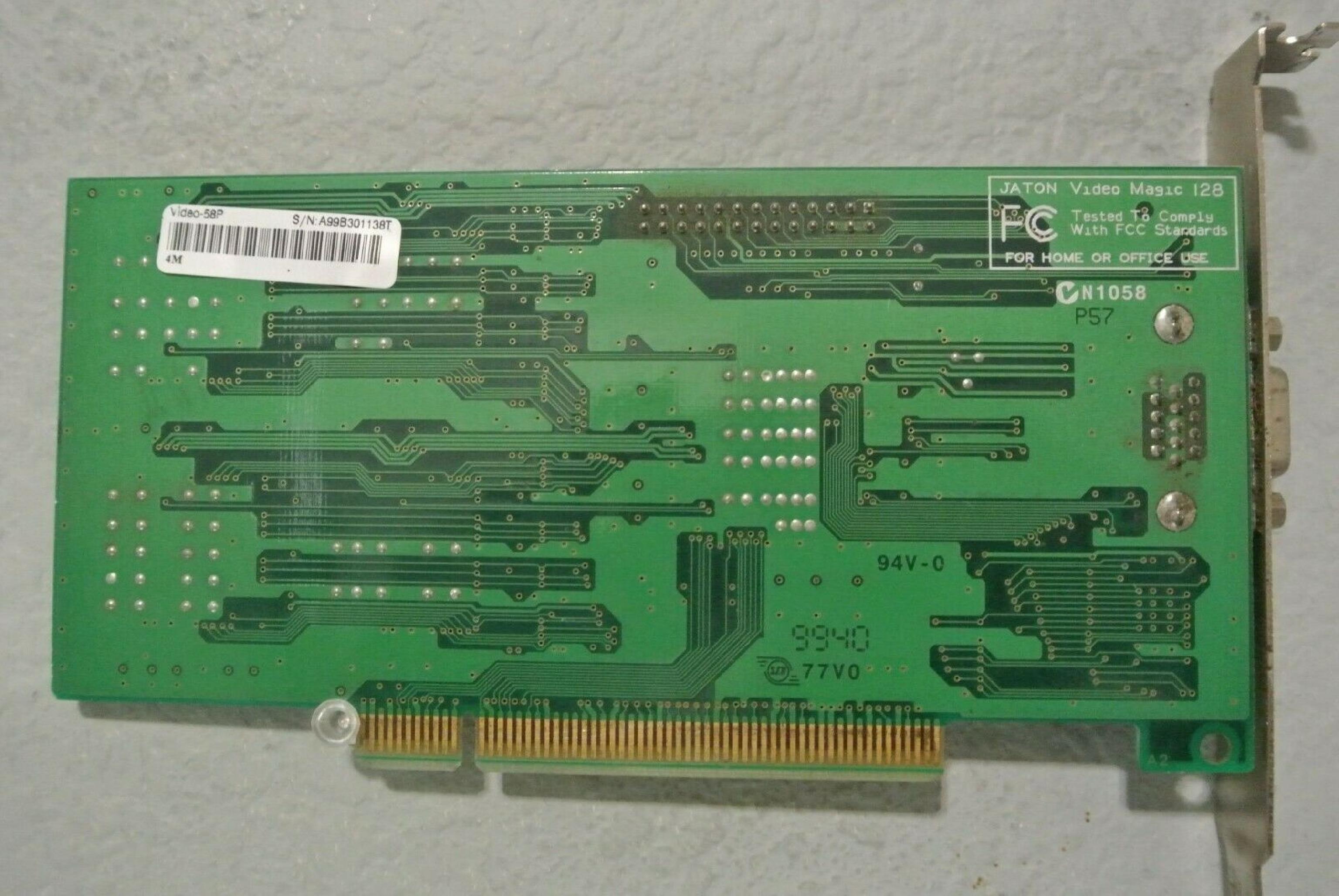 JATON VIDEO MAGIC 128 VIDEO MAGIC 128 PCI VIDEO CARD