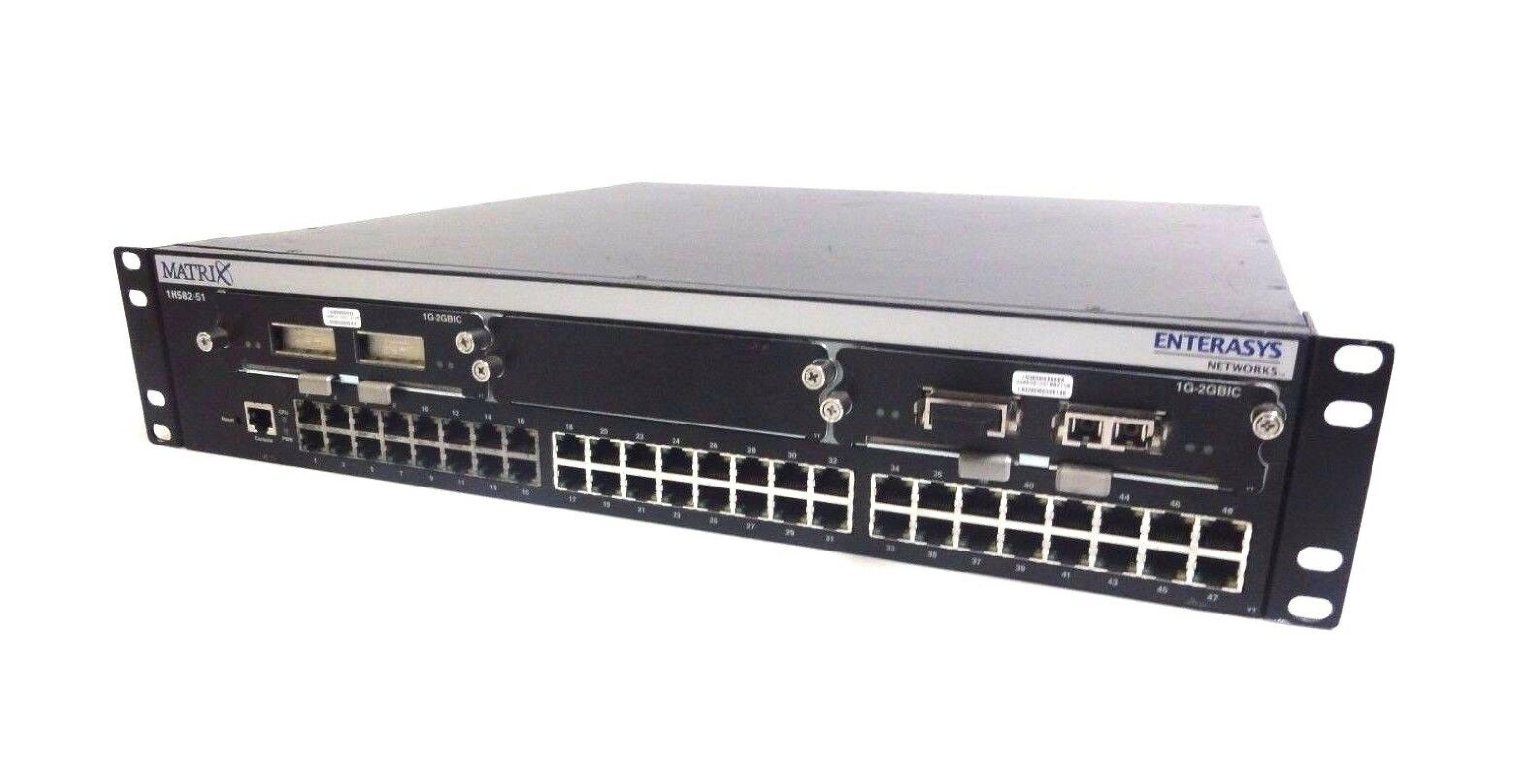 ENTERASYS NETWORKS 1H582-51 MATRIX 48 PORT 10/100 SWITCH, MAC:001F4717100