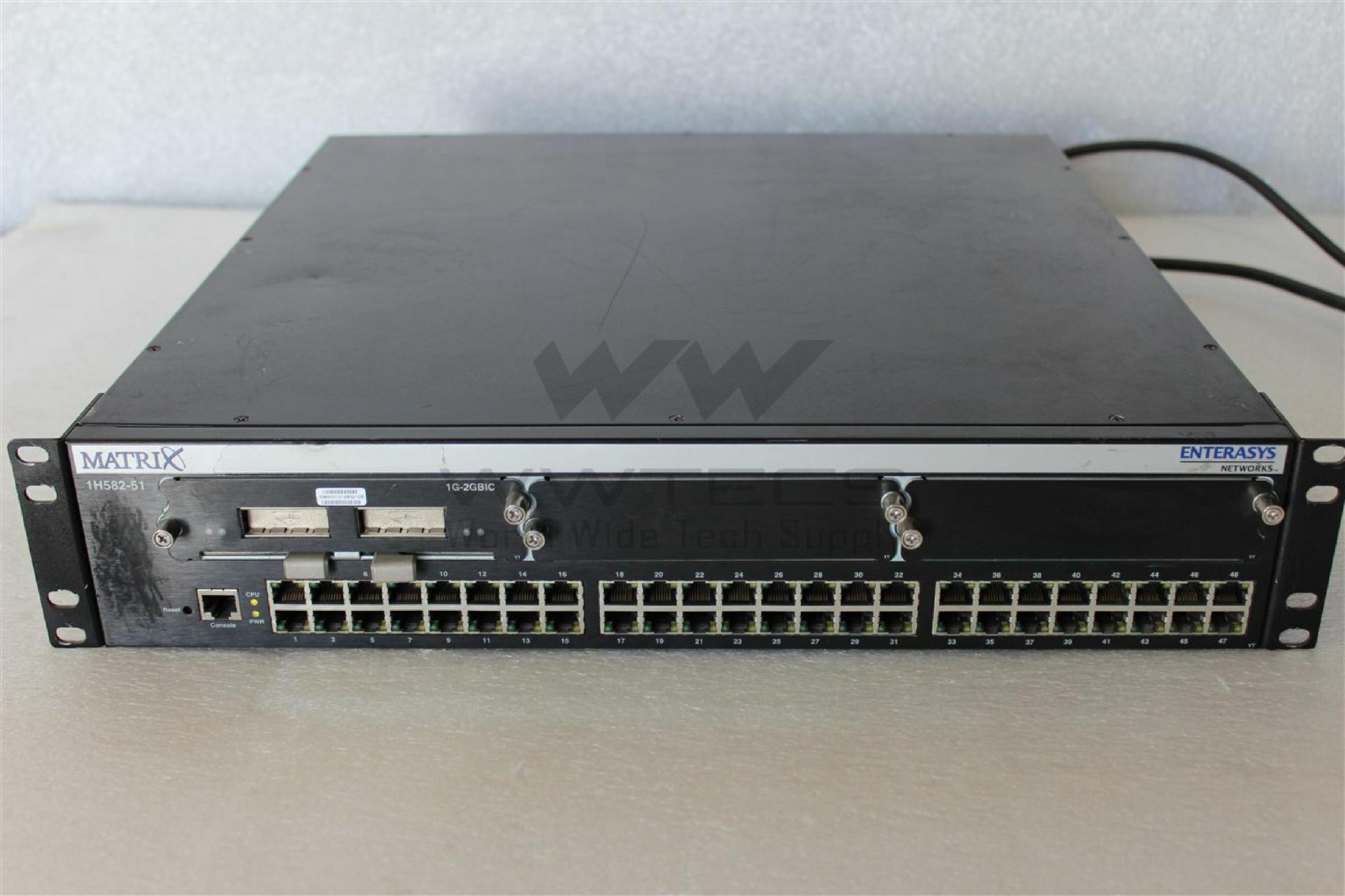 ENTERASYS NETWORKS 1H582-51 MATRIX 48 PORT 10/100 SWITCH, MAC:001F4717100