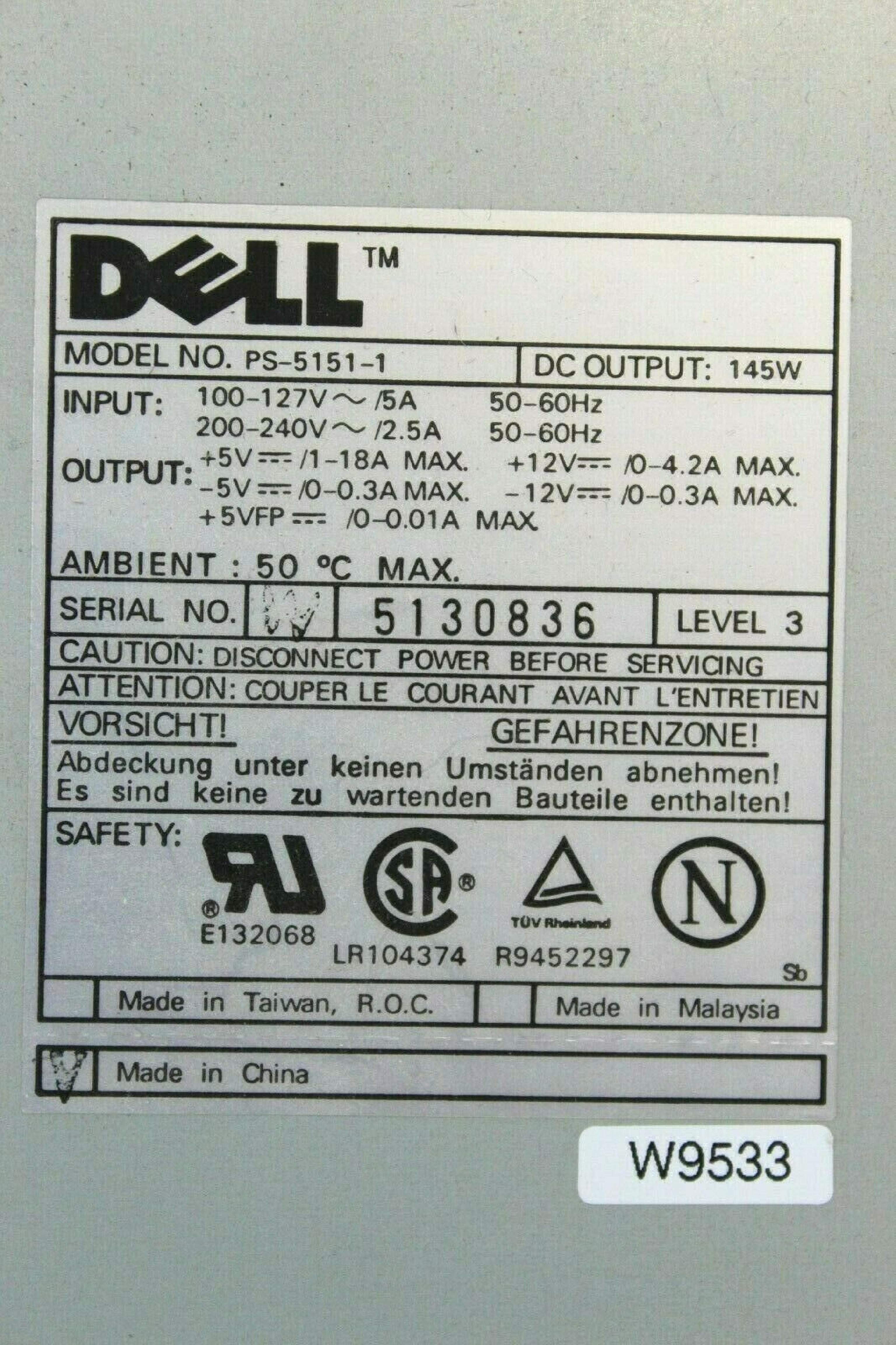 DELL 466/MN 486 COMPUTER OPTIPLEX