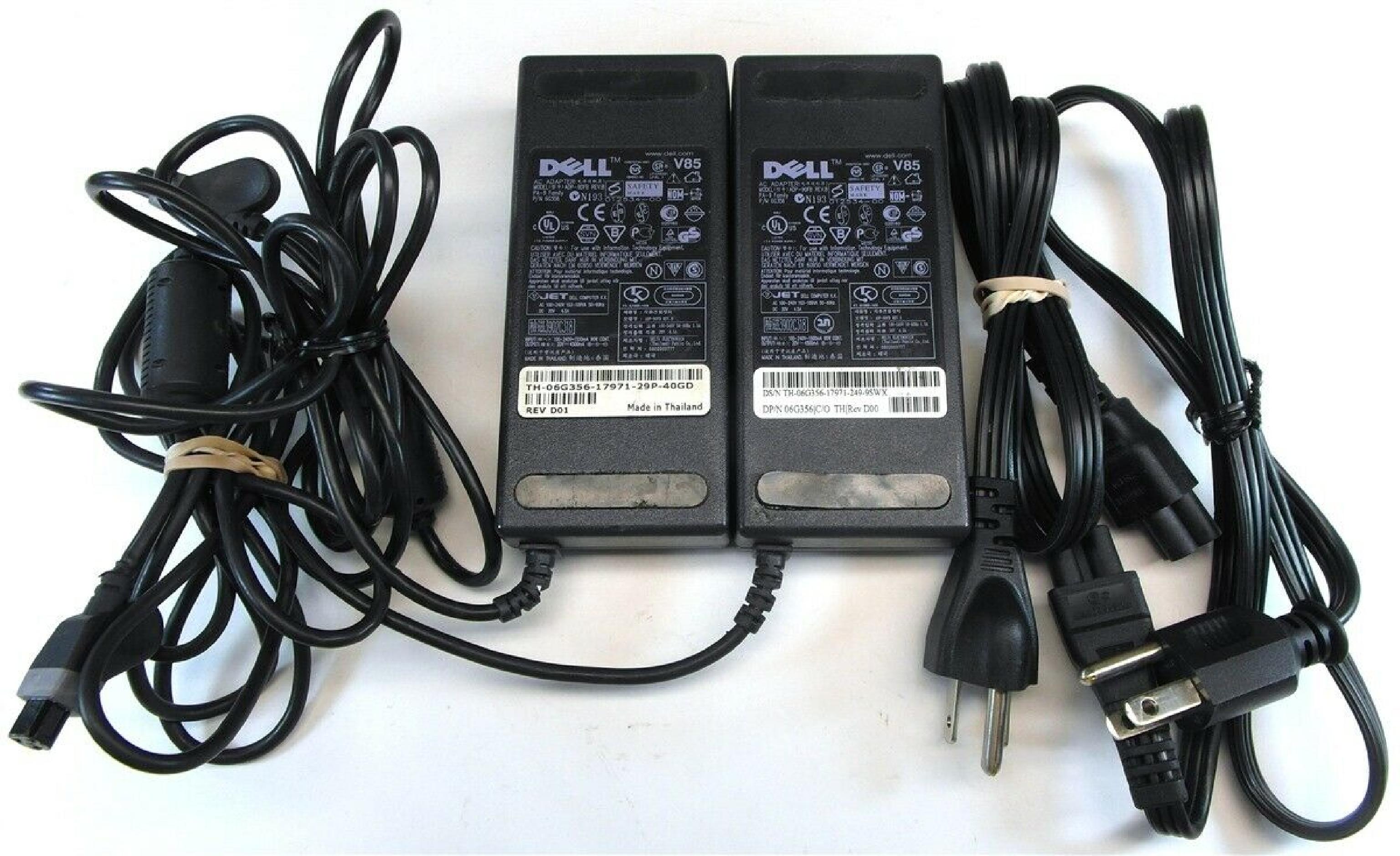 DELL ADP-90FB AC ADAPTER 20VDC 4.5A, 6FT CABLE WITH 3 PIN IN-LINE CONNECTOR, DESKTOP STYLE FEMALE