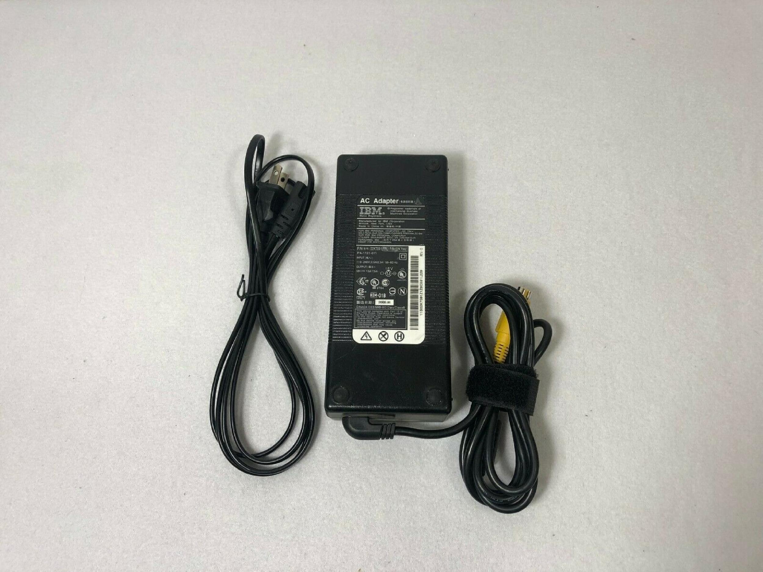 IBM PA-1121-071 AC ADAPTER 16VDC 7.5A, 6FT CABLE WITH 4 PIN DIN CONNECTOR, DESKTOP STYLE FEMALE