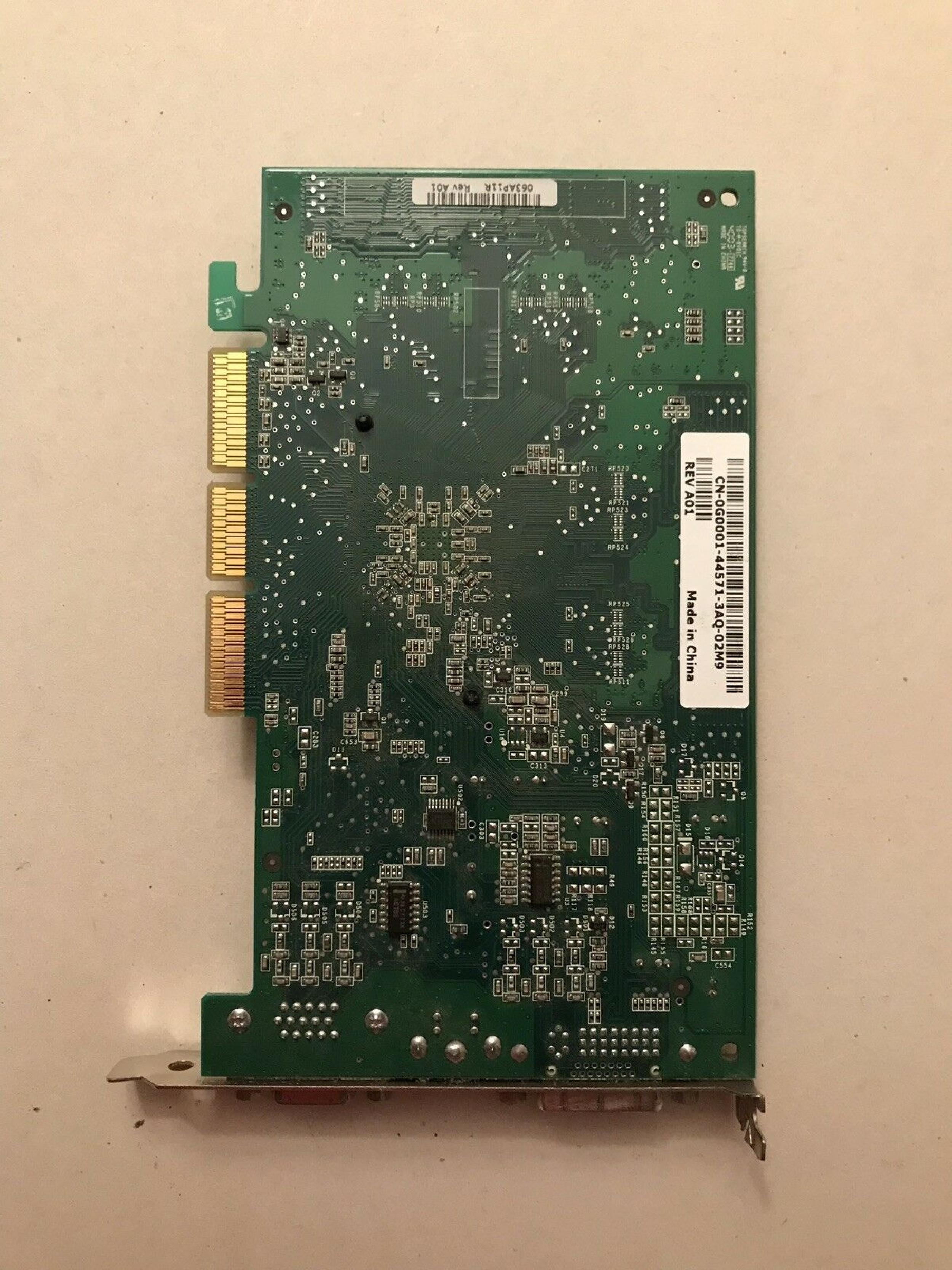 NVIDIA CN-0G0001-44571 128MB AGP FX5200-TD GEFORCE VIDEO CARD MSI WITH VGA DVI AND S-VIDEO PORTS