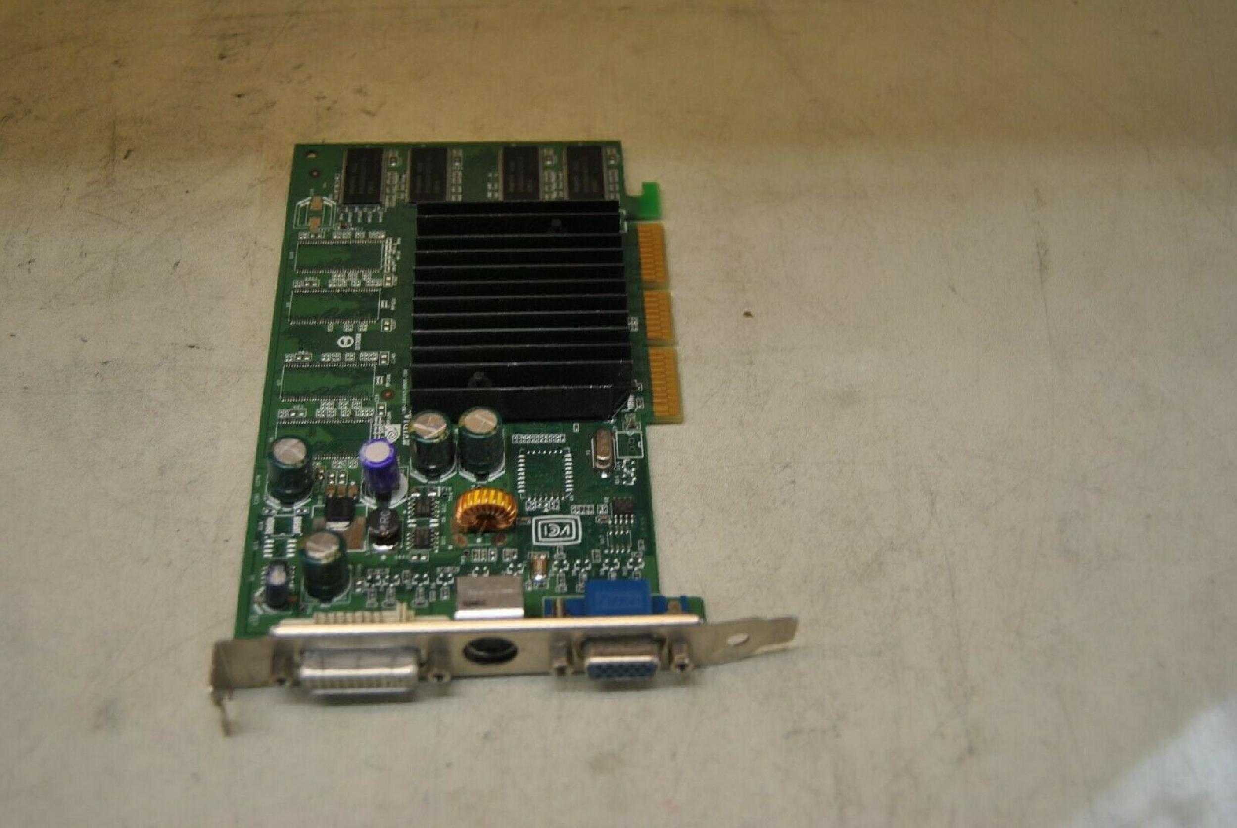 NVIDIA CN-0G0001-44571 128MB AGP FX5200-TD GEFORCE VIDEO CARD MSI WITH VGA DVI AND S-VIDEO PORTS