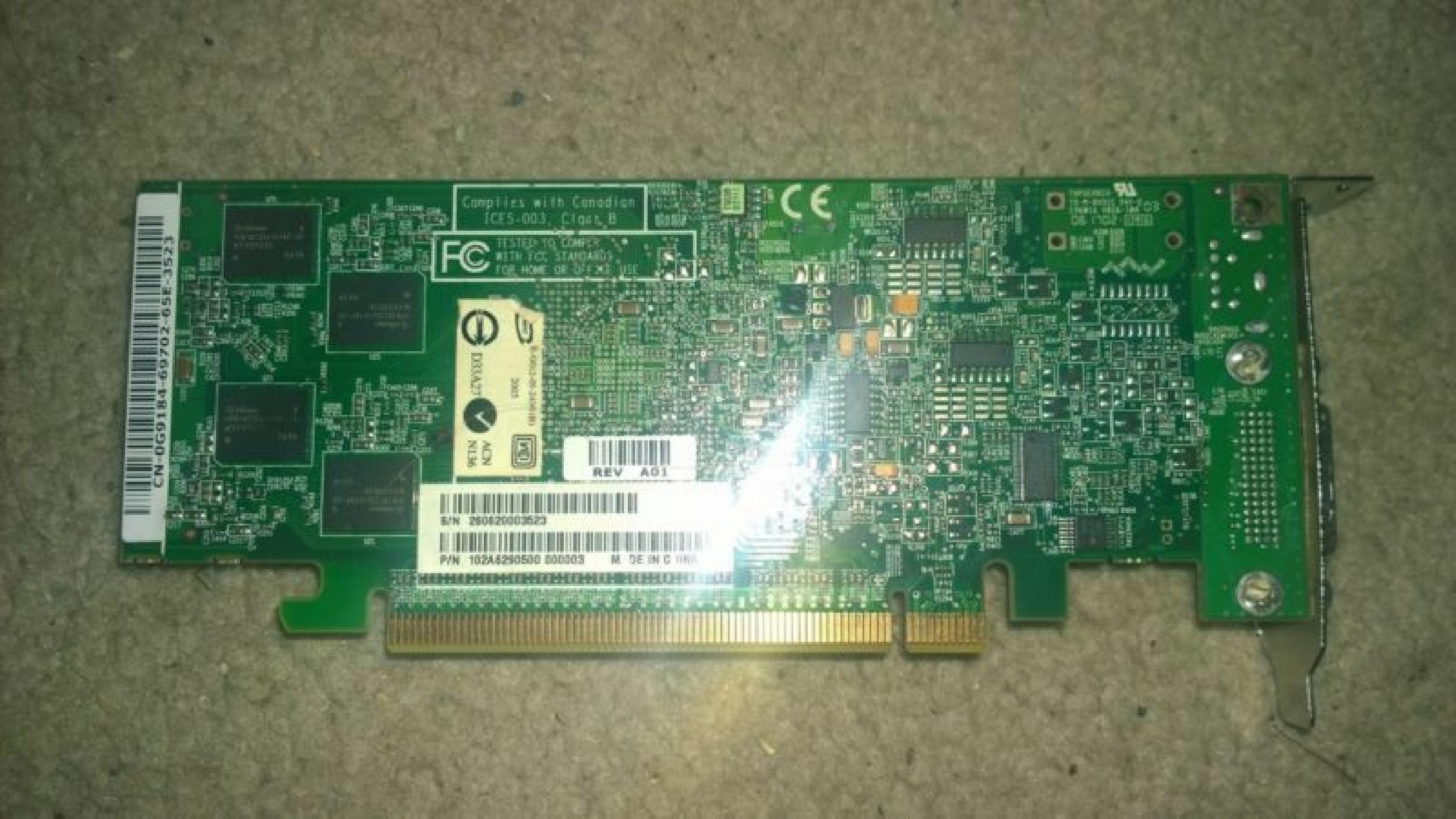 ATI 102A6290500 128MB PCI-E PCI EXPRESS VIDEO CARD WITH DVI PORT DMS-59 OUTPUT