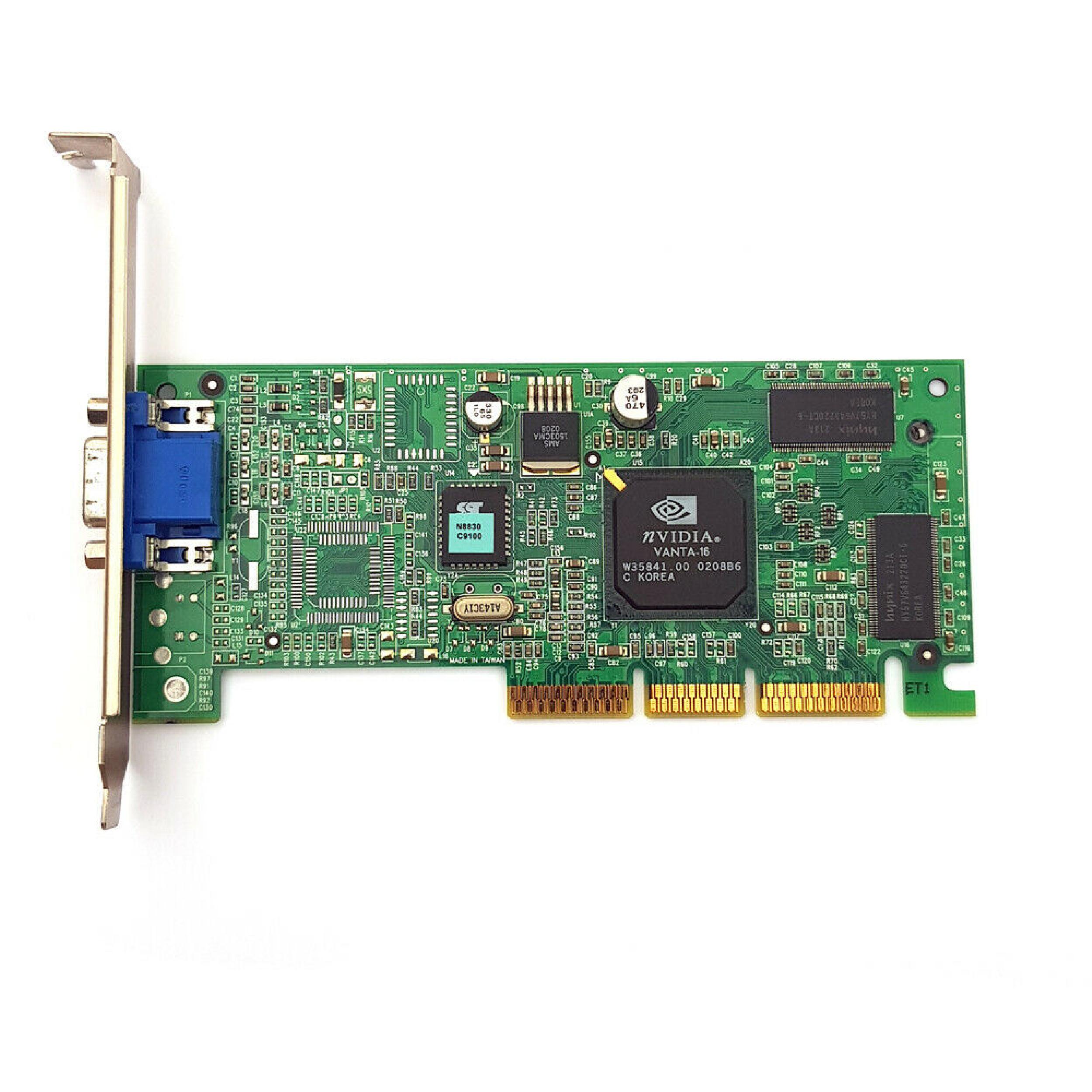 NVIDIA E-G012-01-1814 16MB AGP VIDEO CARD TNT2 VANTA COMPAQ WITH VGA PORT