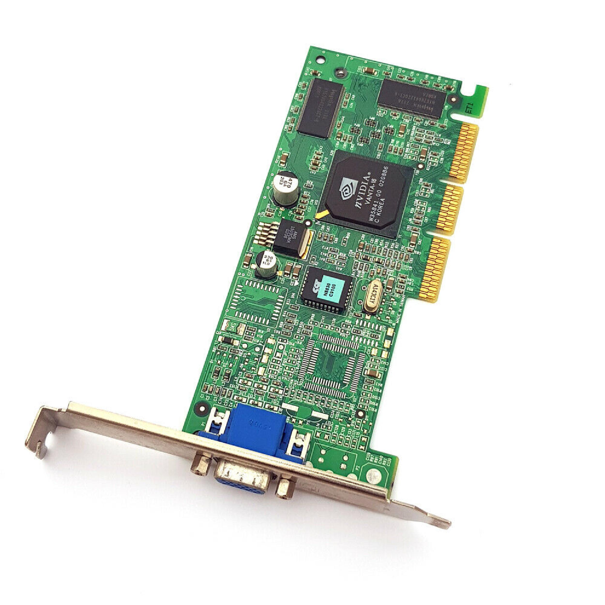 NVIDIA E-G012-01-1814 16MB AGP VIDEO CARD TNT2 VANTA COMPAQ WITH VGA PORT