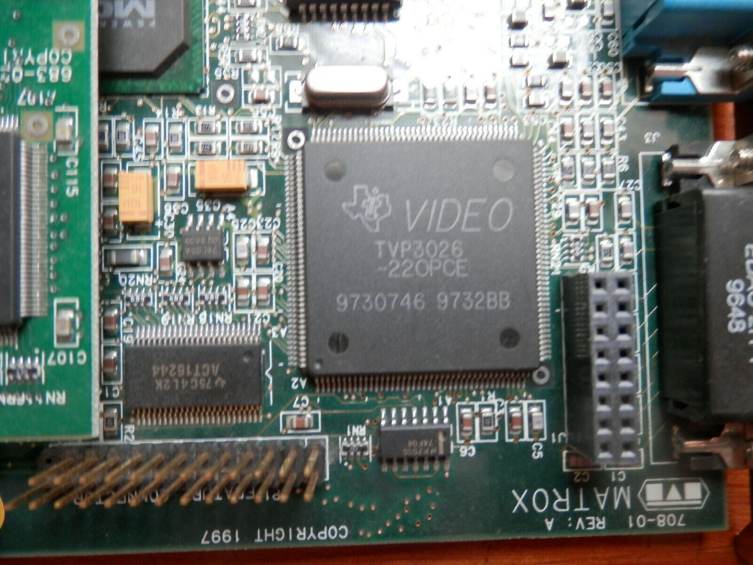 MATROX MIL2P/4N 4MB PCI VIDEO CARD MILLENIUM WITH VGA AND PORTS MGA-2164WP-C