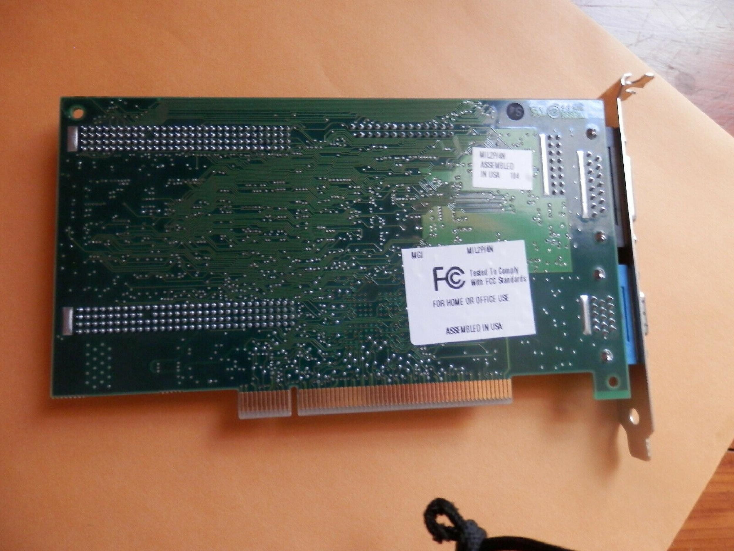 MATROX MIL2P/4N 4MB PCI VIDEO CARD MILLENIUM WITH VGA AND PORTS MGA-2164WP-C