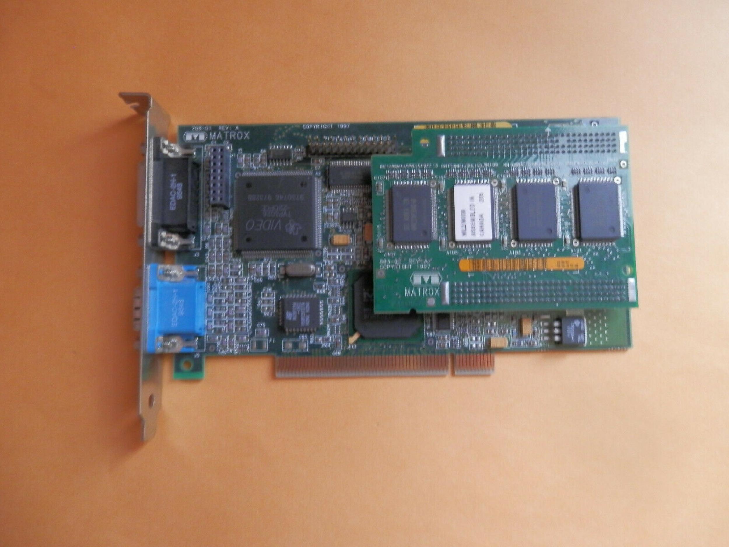 MATROX MIL2P/4N 4MB PCI VIDEO CARD MILLENIUM WITH VGA AND PORTS MGA-2164WP-C