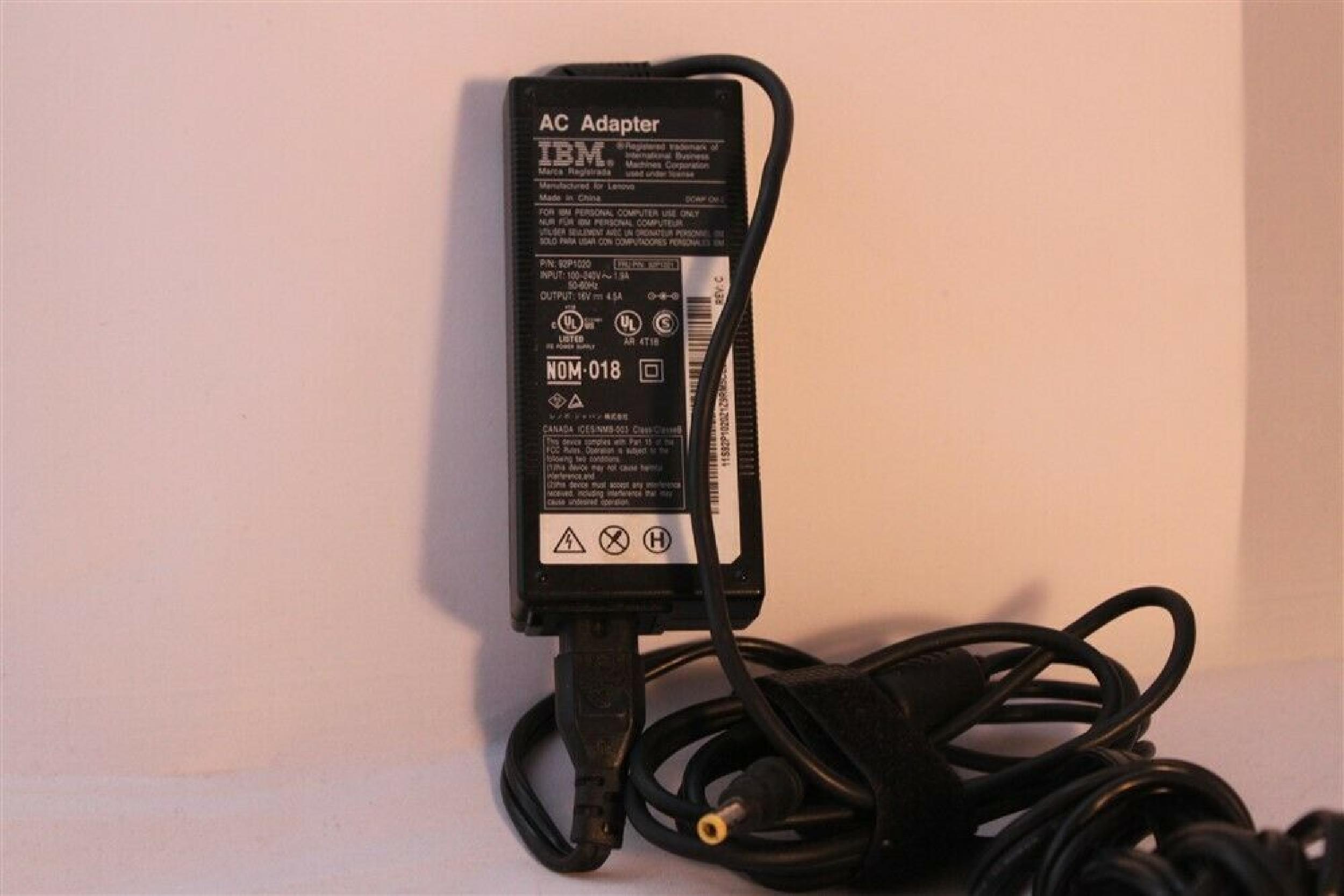 IBM 92P1021 16V DC 4.5A AC ADAPTER FOR LENOVO WITH BARREL CONNECTOR