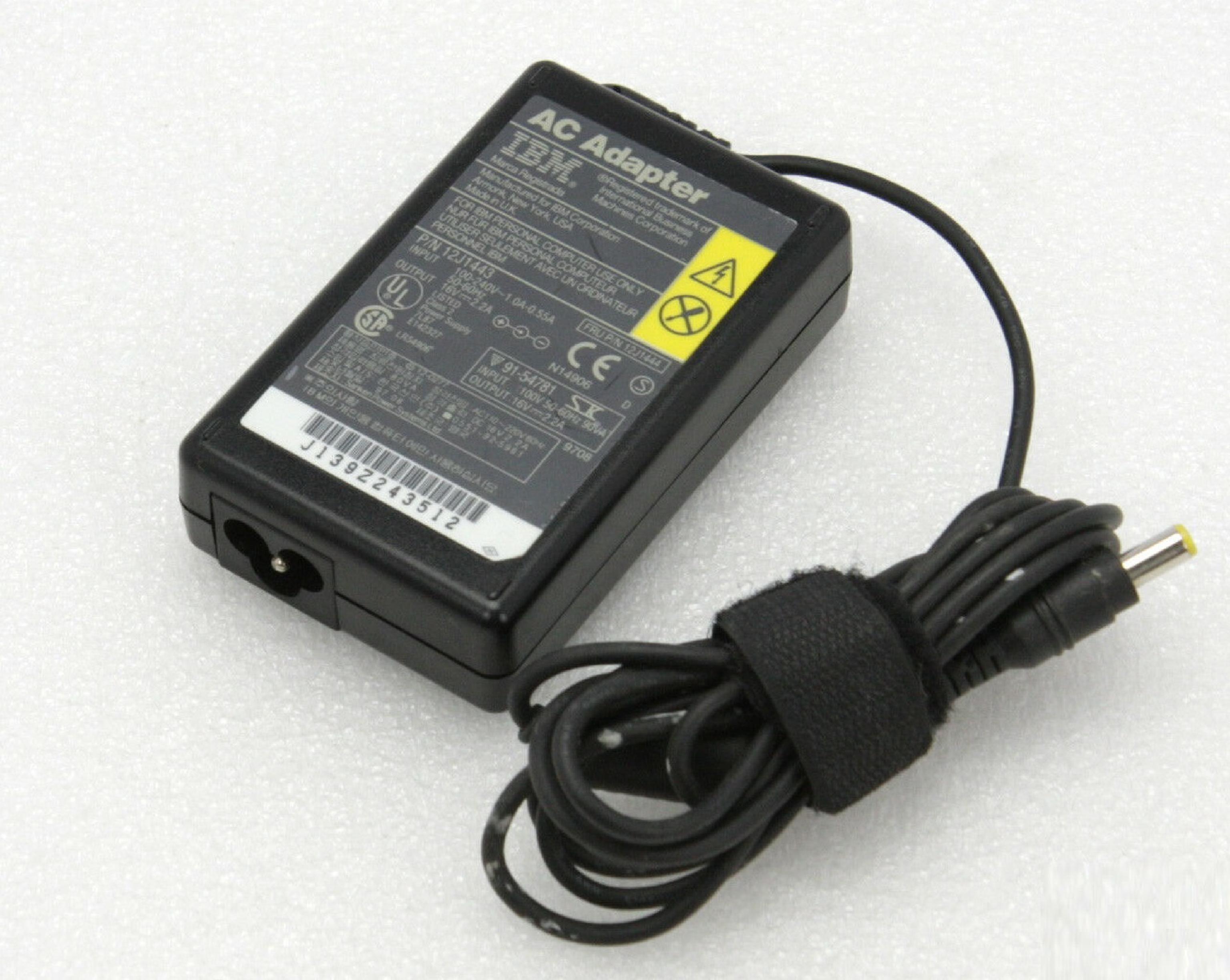 IBM 12J1444 16V DC 2.2A AC ADAPTER WITH BARREL CONNECTOR