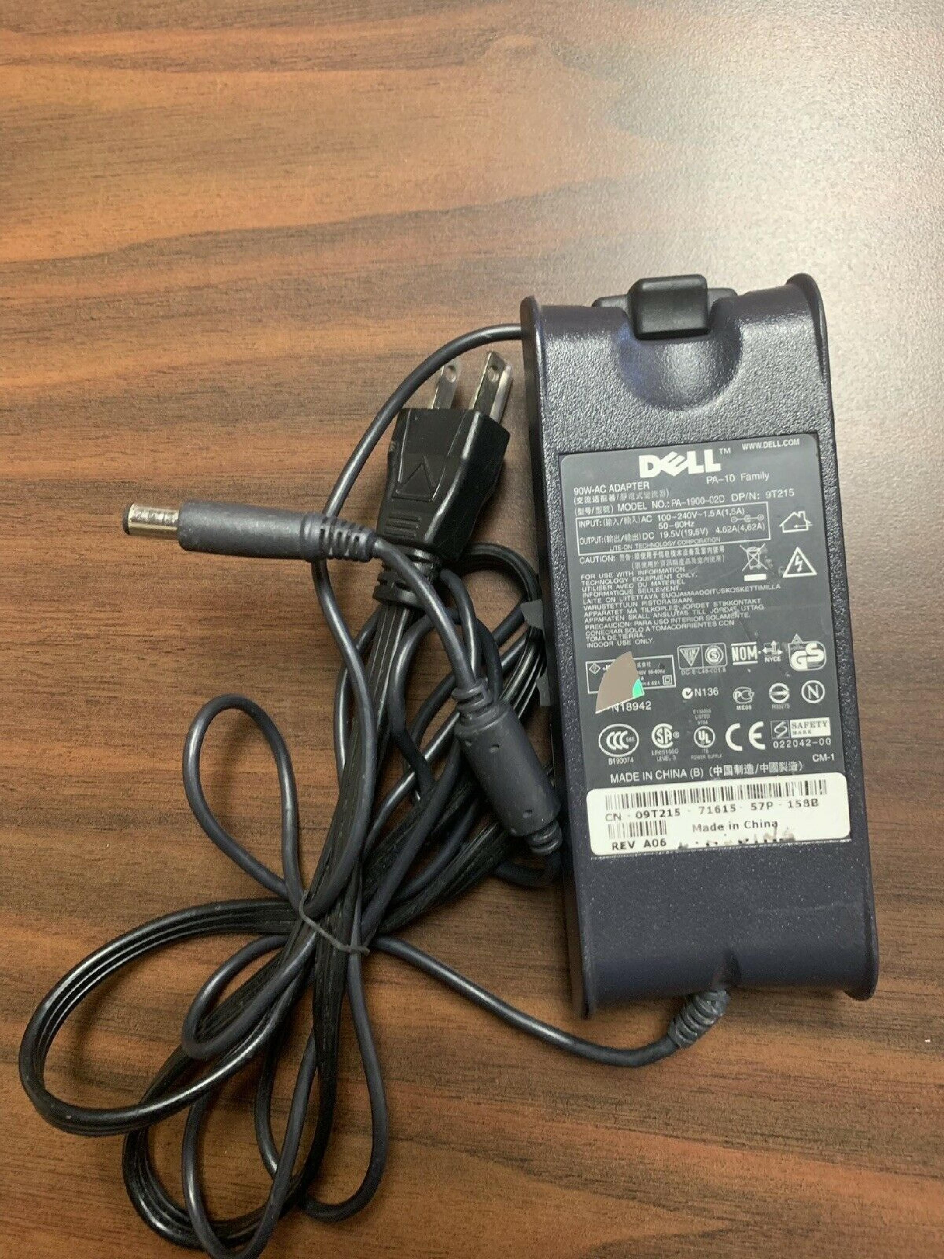 DELL 9T215 NO WALL PLUG INCLUDED 19.5V DC 4.62A AC ADAPTER WITH BARREL CONNECTOR