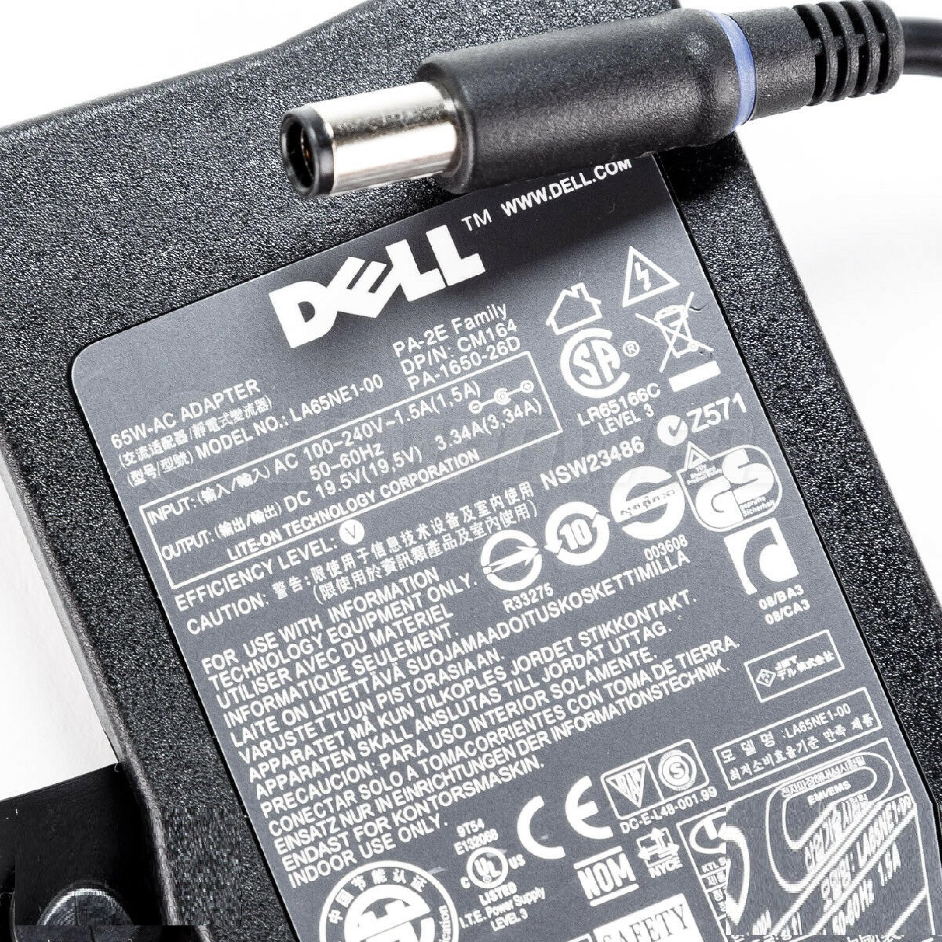 DELL PA-2E  19.5V DC 3.34A AC ADAPTER WITH BARREL CONNECTOR