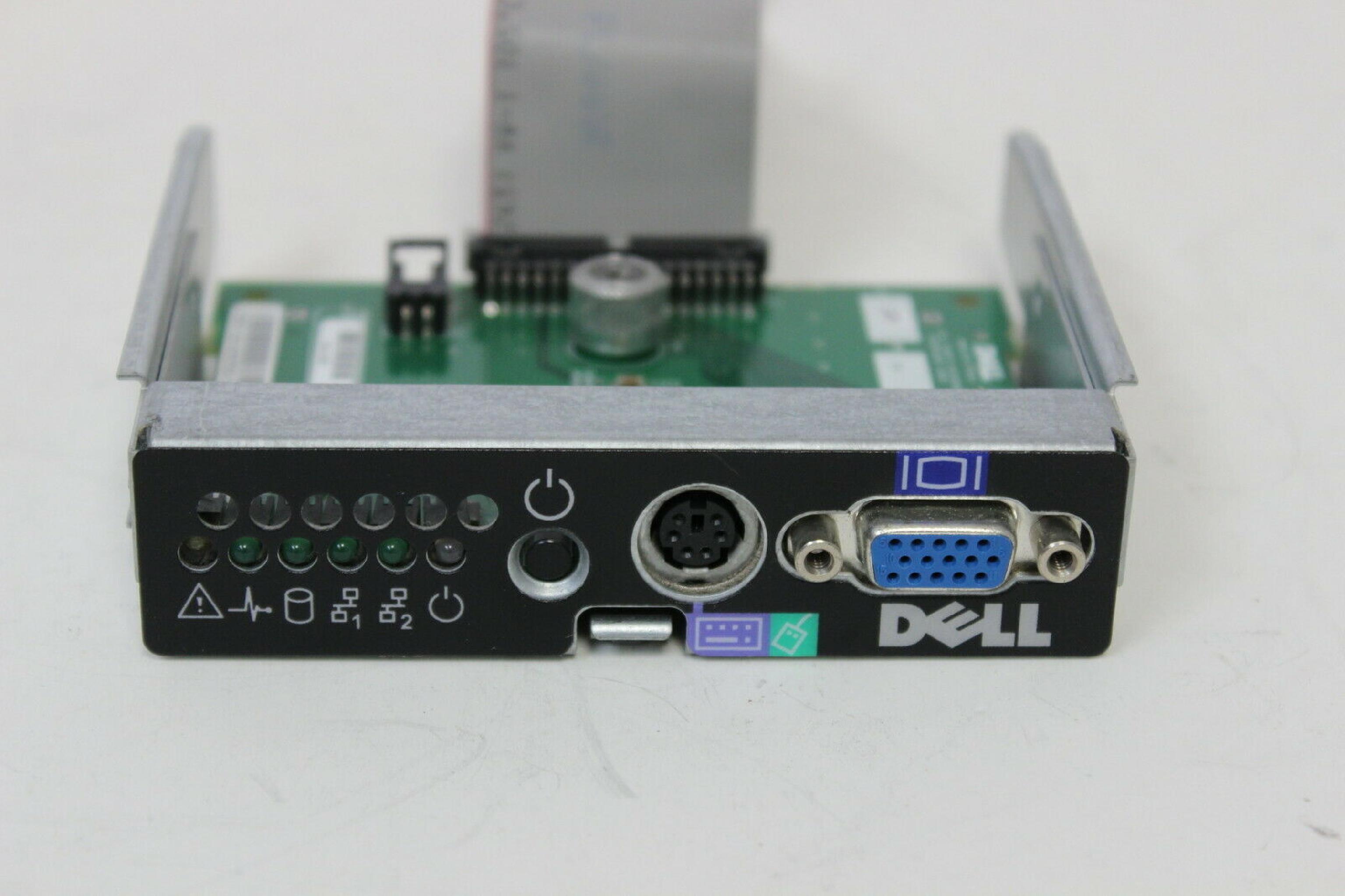 DELL 033DG I/O BOARD FOR POWEREDGE 1550 HAS POWER BUTTON PS/2, VGA PORT AND LED STATUS LIGHTS