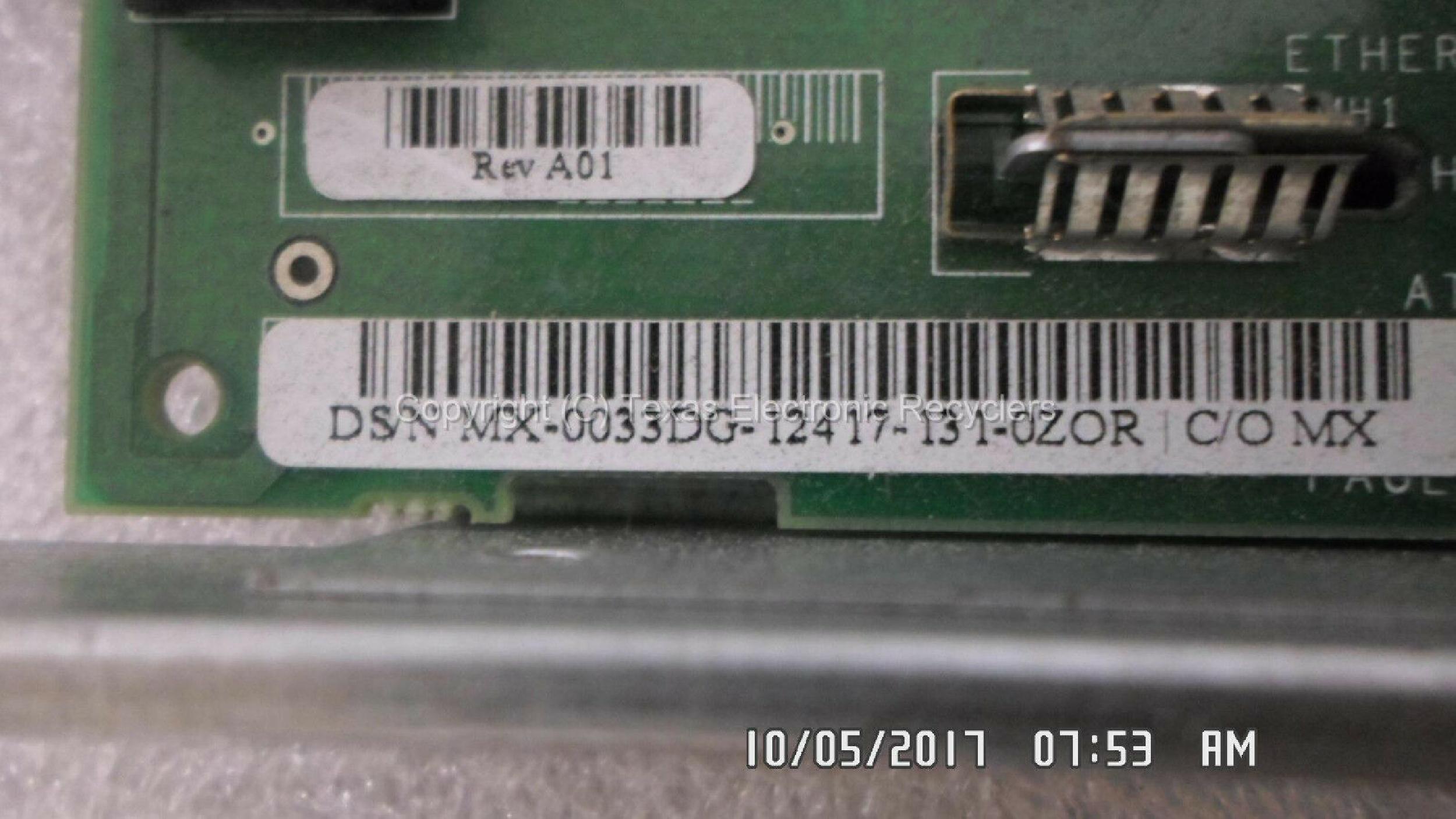 DELL 0033DG I/O BOARD FOR POWEREDGE 1550 HAS POWER BUTTON PS/2, VGA PORT AND LED STATUS LIGHTS
