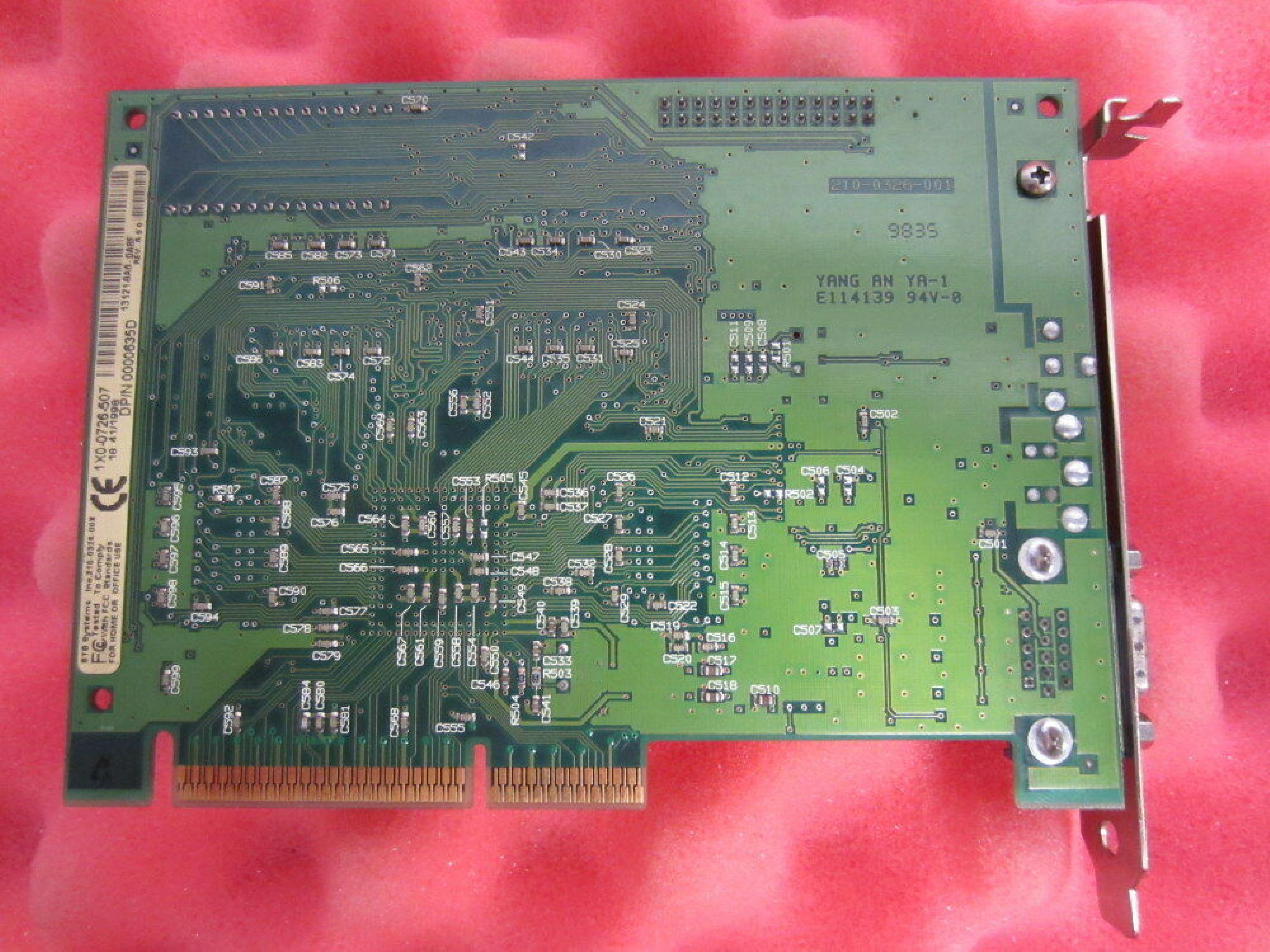 STB SYSTEMS INC 210-0326-001 2MB AGP VIDEO CARD WITH VGA OUTPUT