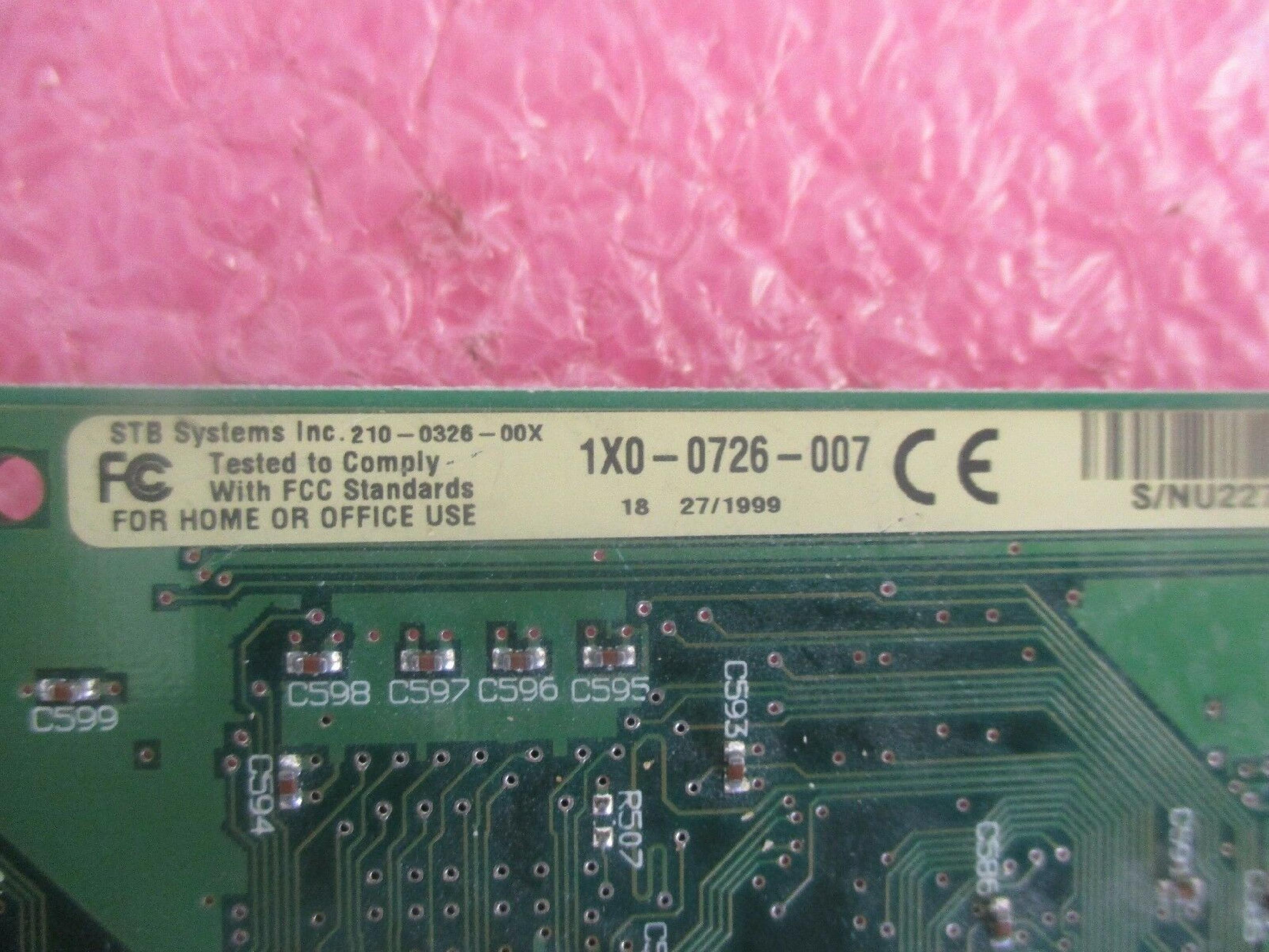 STB SYSTEMS INC 210-0326-00X 2MB AGP VIDEO CARD WITH VGA OUTPUT 8MB