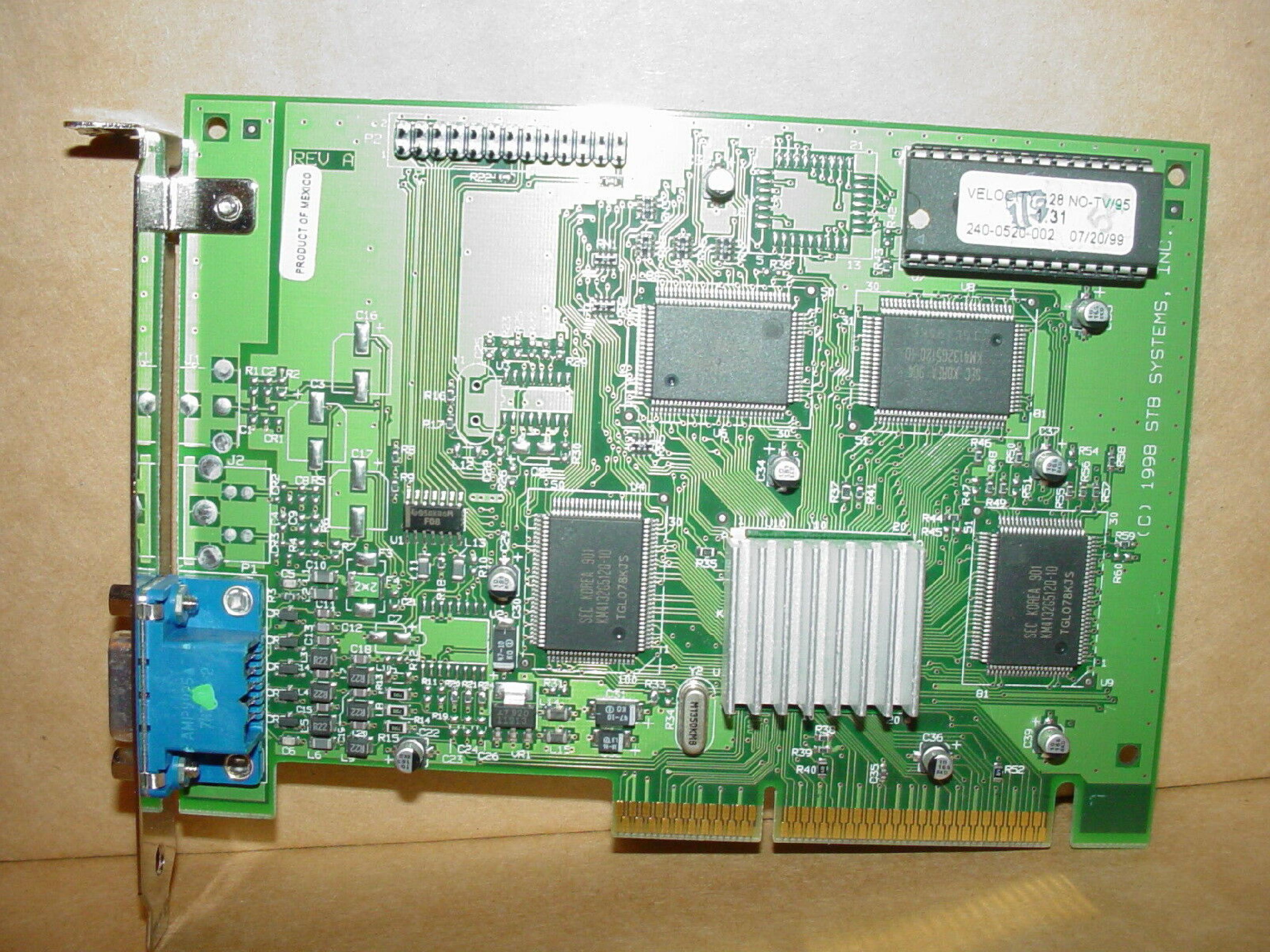 STB SYSTEMS INC 210-0326-00X 2MB AGP VIDEO CARD WITH VGA OUTPUT 8MB