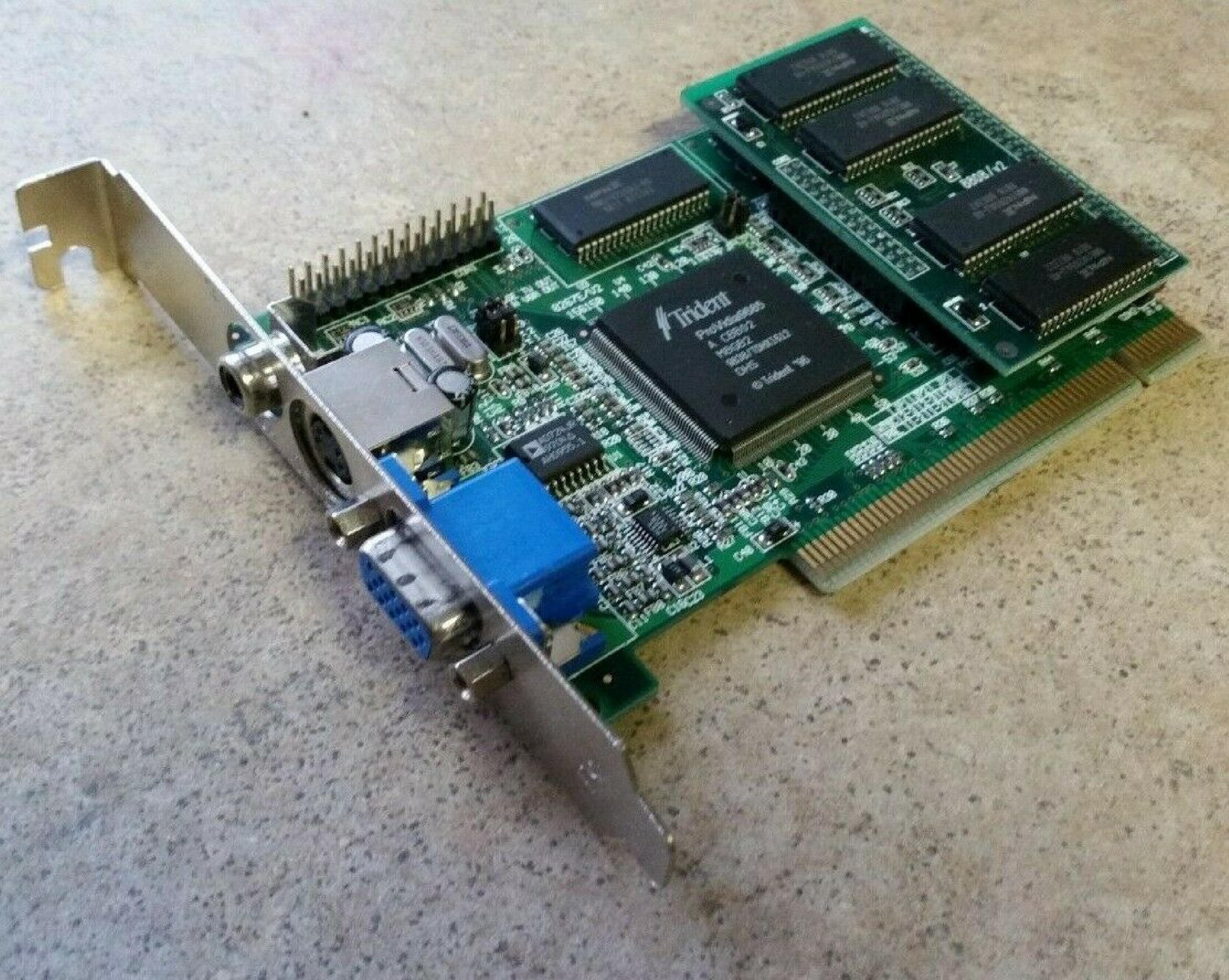 JATON / TRIDENT MICROSYSTEMS TVGA9685PCI 1MB PCI VIDEO CARD WITH VGA OUTPUT 4MB S-VIDEO AND RCA OUTPUTS PROVIDIA9685 2MB CBB02 M9951 TDHXJ524