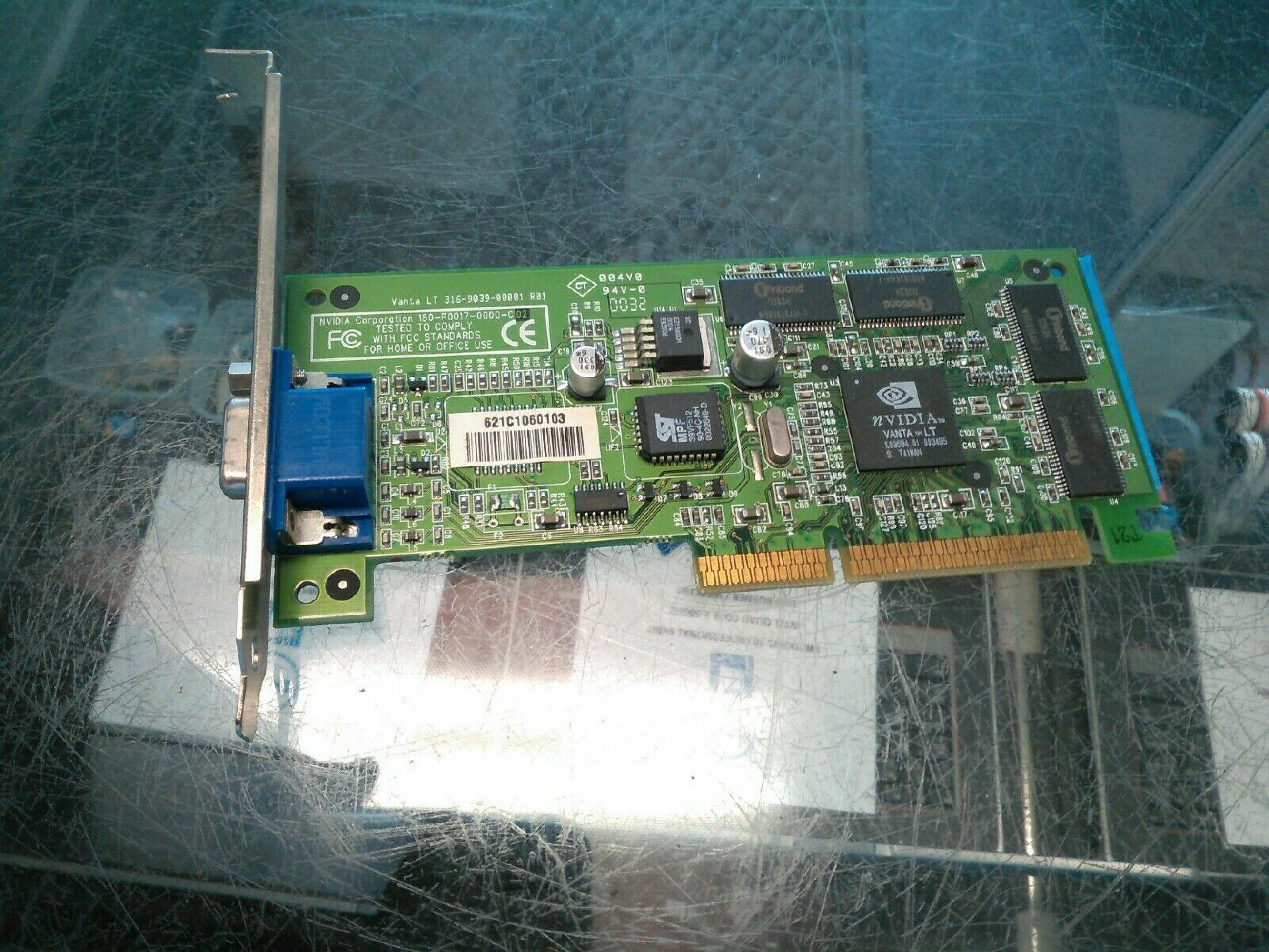 NVIDIA 180-P0017-0000-C 16MB AGP VIDEO CARD WITH VGA OUTPUT