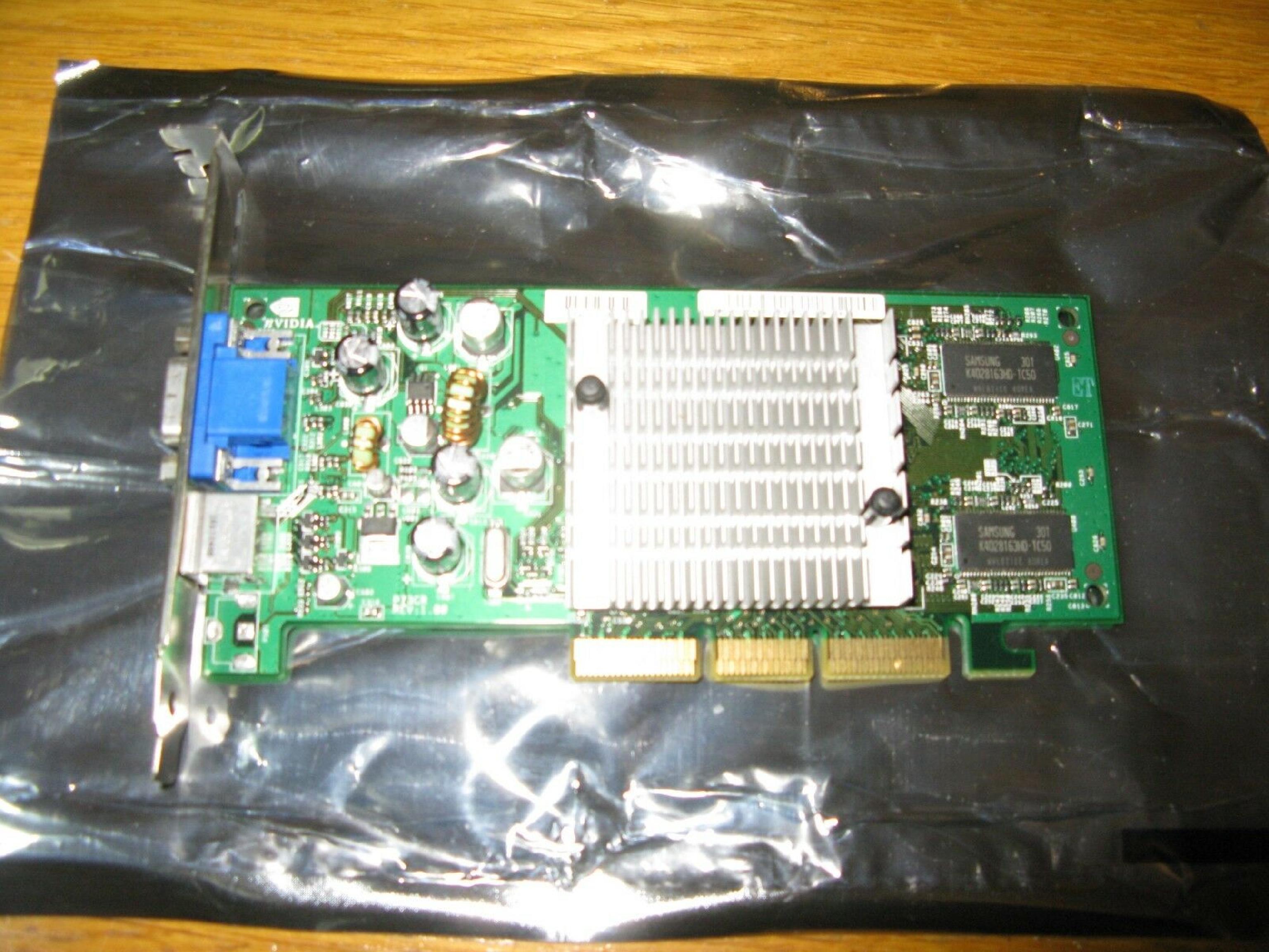 NVIDIA P73CR 64MB AGP VIDEO CARD WITH VGA AND S-VIDEO OUTPUTS