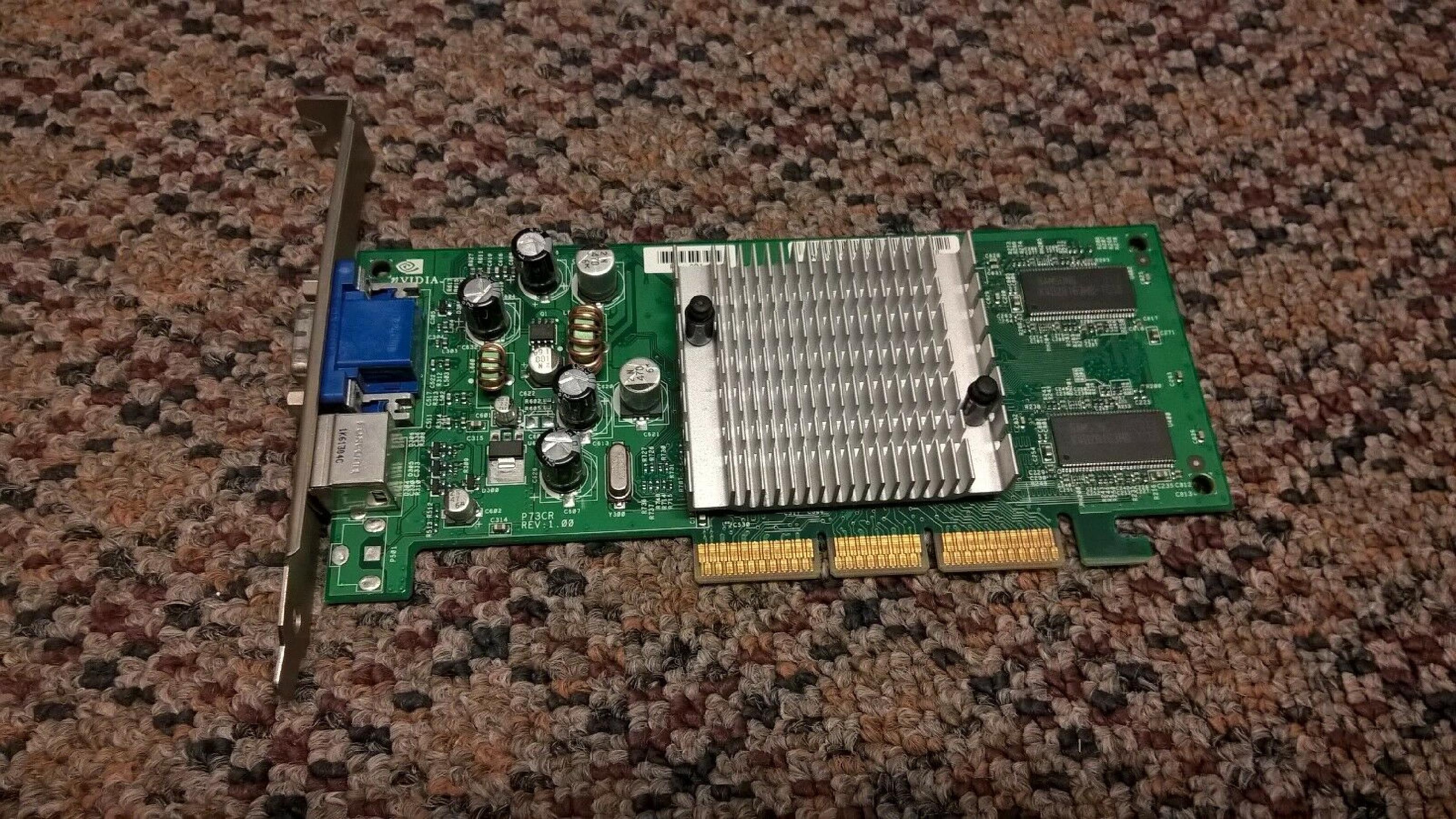 NVIDIA P73CR 64MB AGP VIDEO CARD WITH VGA AND S-VIDEO OUTPUTS