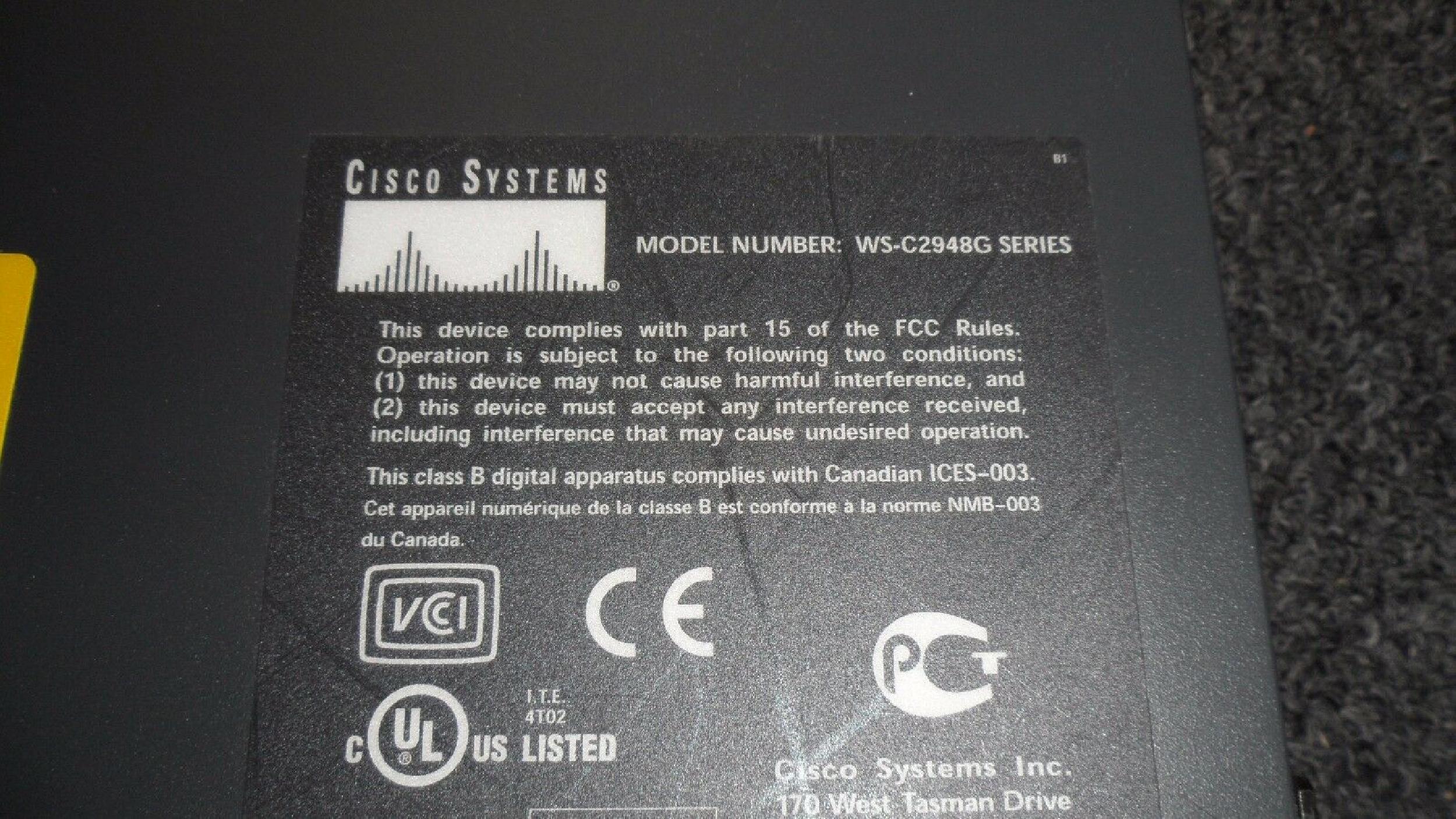CISCO SYSTEMS C2948G CISCO 2948 SERVER RACK ROUTER